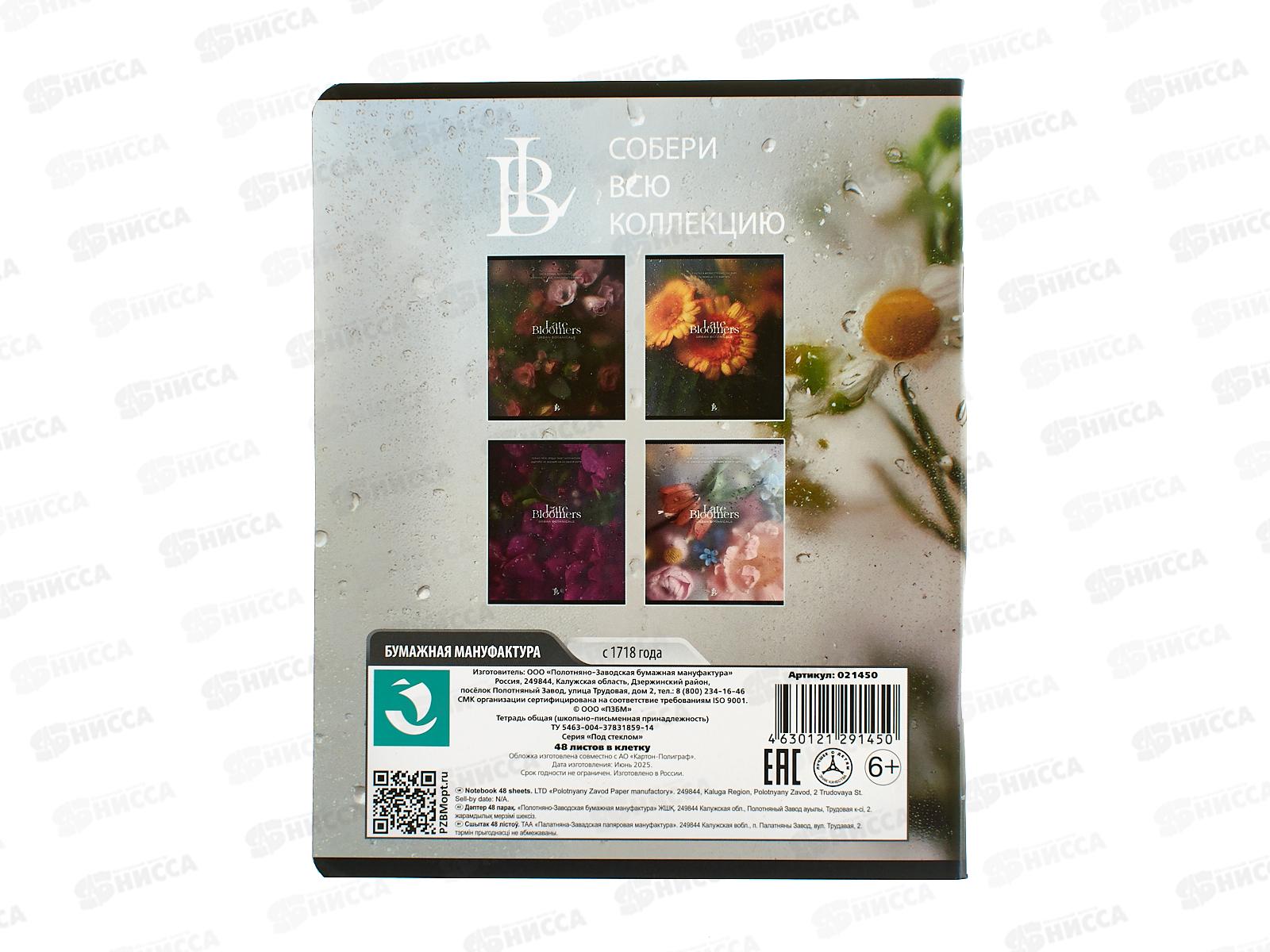 Тетрадь 48л кл. ПЗБМ Под стеклом,021450*5/50