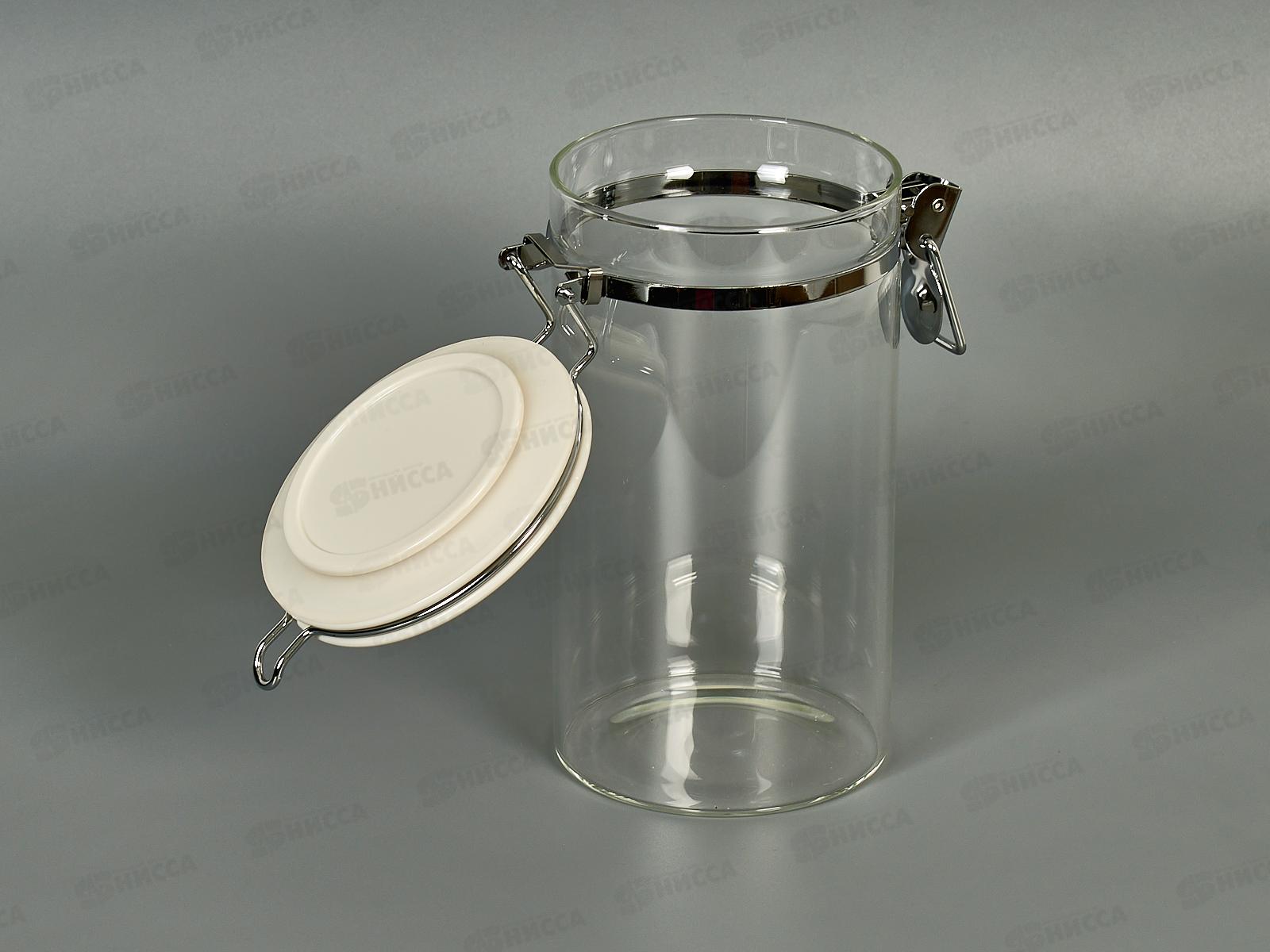 Банка для сыпучих продуктов с замком 74-702 1,2л Linea Desco