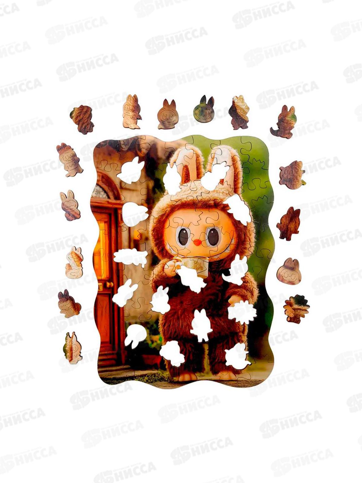 Пазл фигурный деревянный &quotЧайное утро ЛабуЭльф&quot LB-001