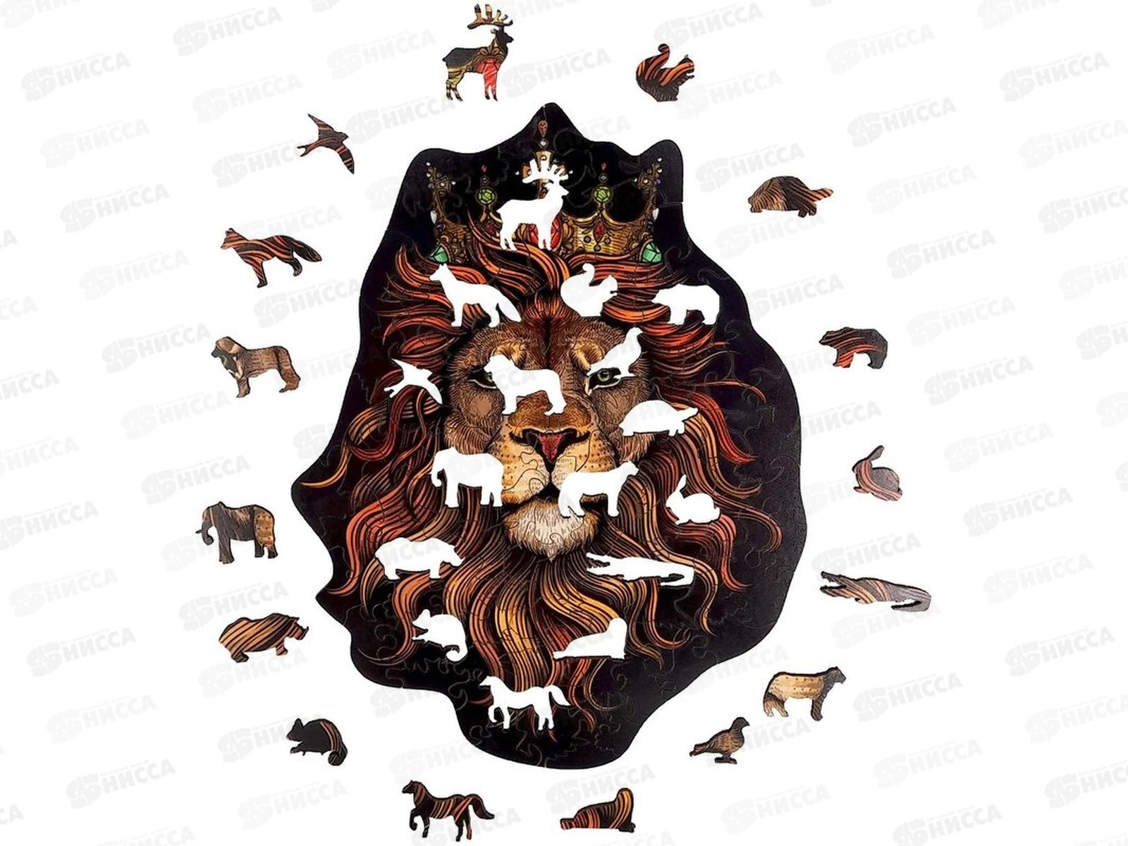 Пазл фигурный деревянный &quotЛев&quot P-001