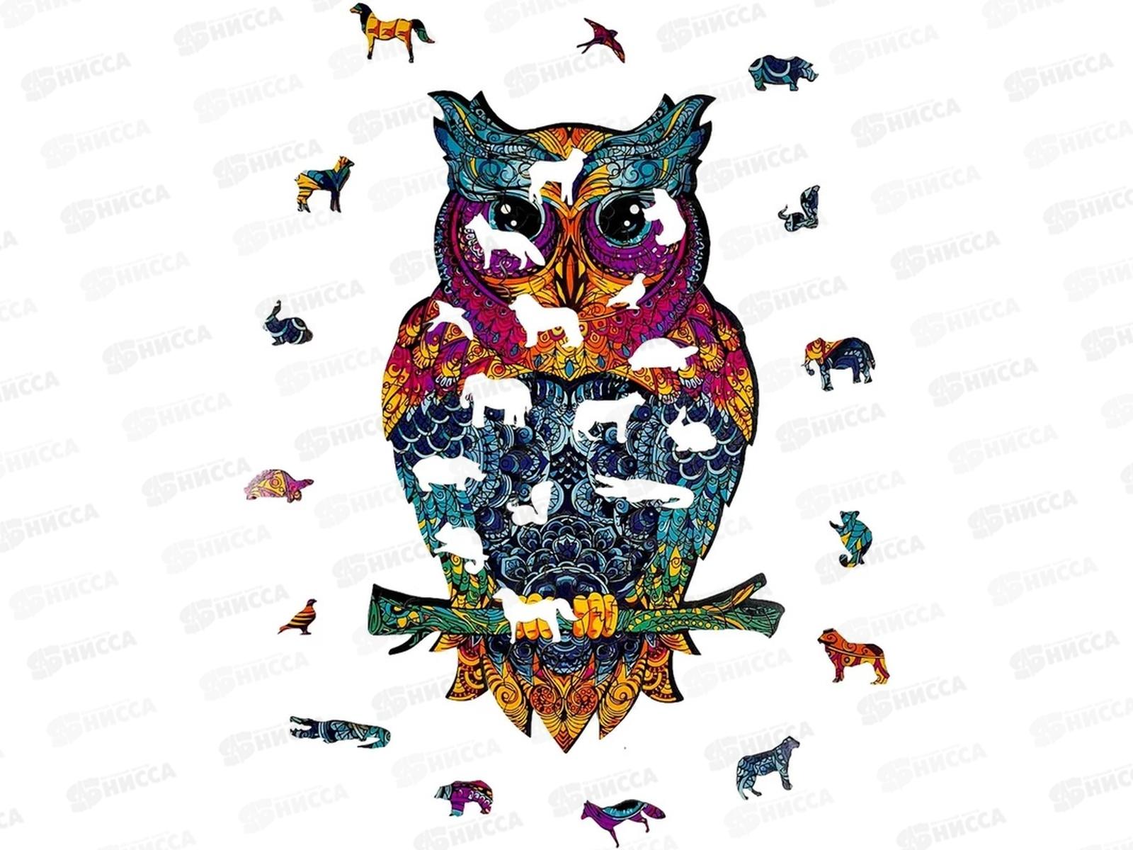 Пазл фигурный деревянный &quotСова&quot P-002