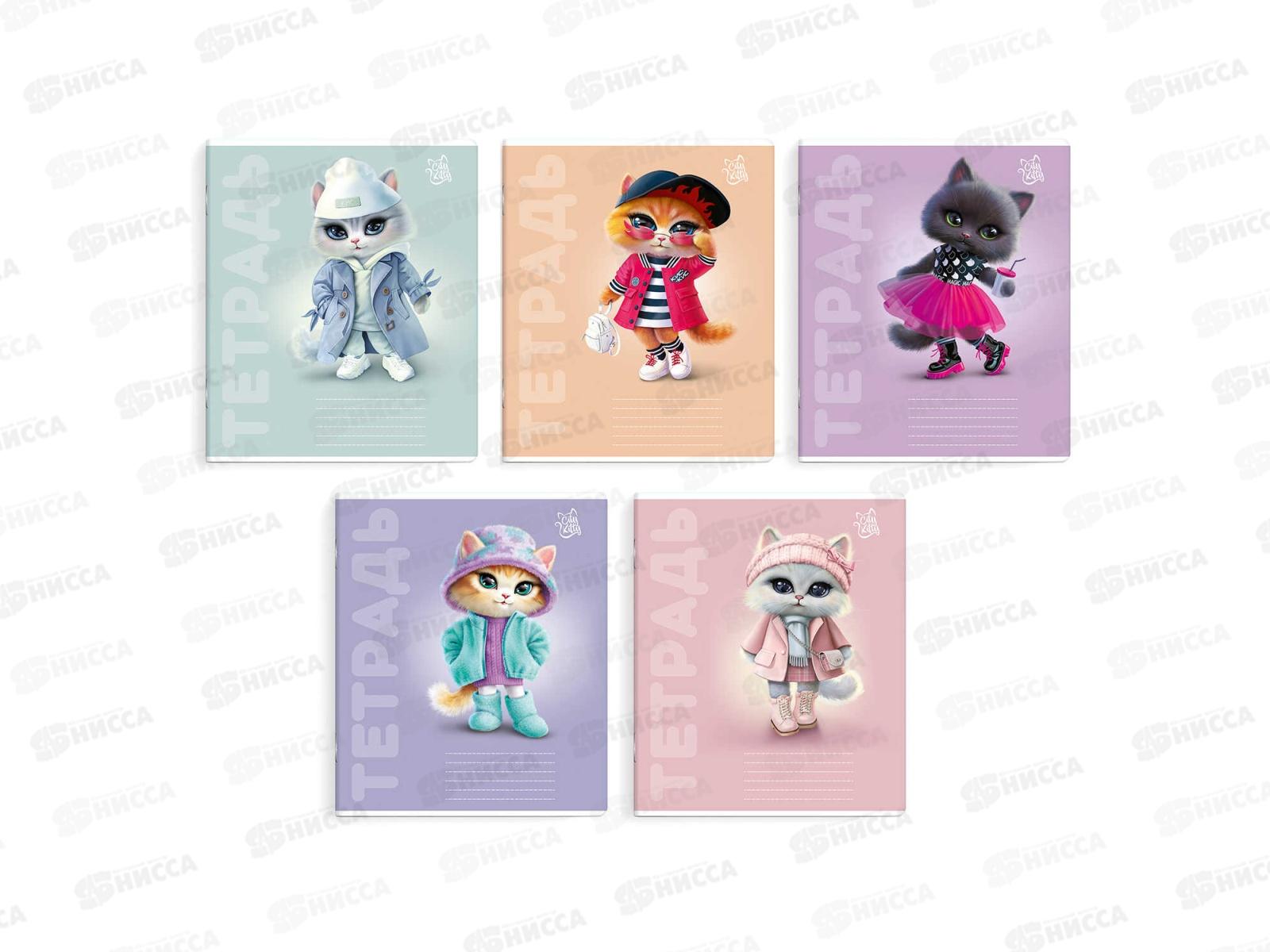 Тетрадь 12л лин. ФЕН Городские кошечки,68522 *10/160