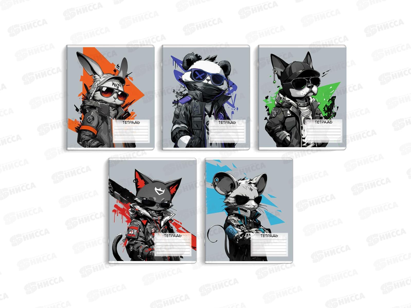 Тетрадь 12л лин. ФЕН Крутые зверята,68538*10/160