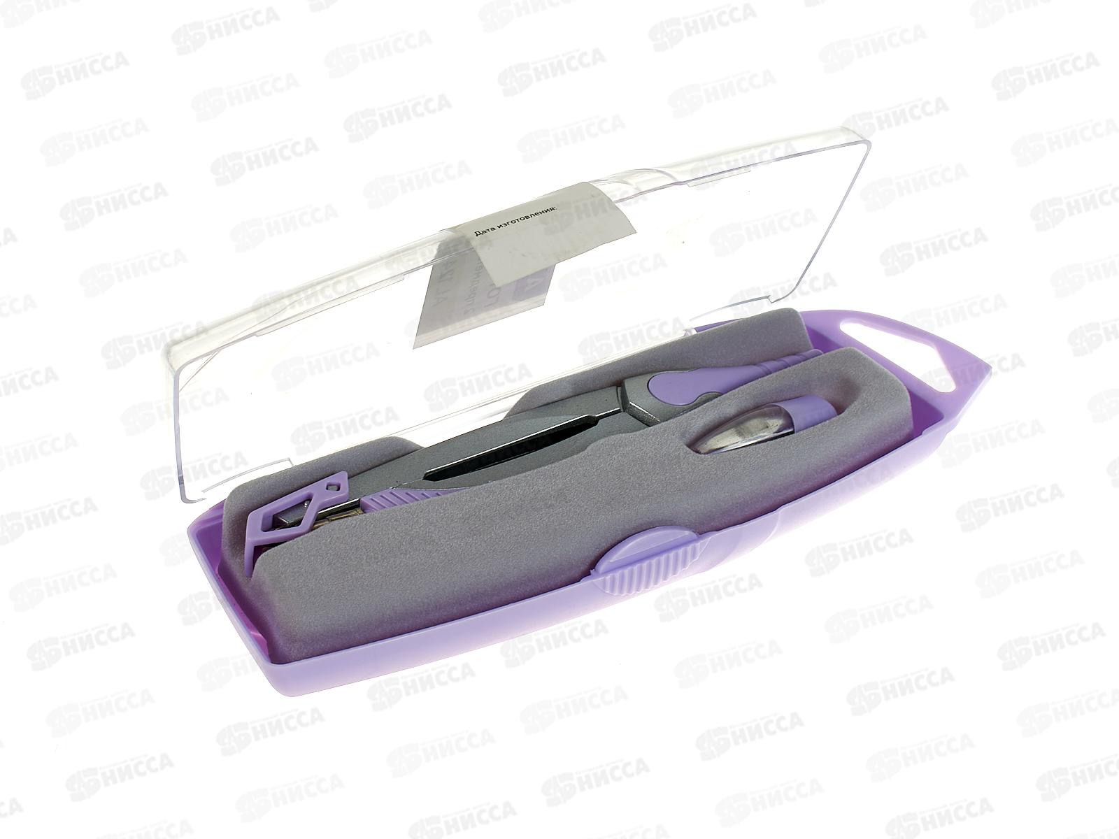 Готовальня Alingar 2пр., циркуль,пласт.фут.,сирен AL12484/1 *12