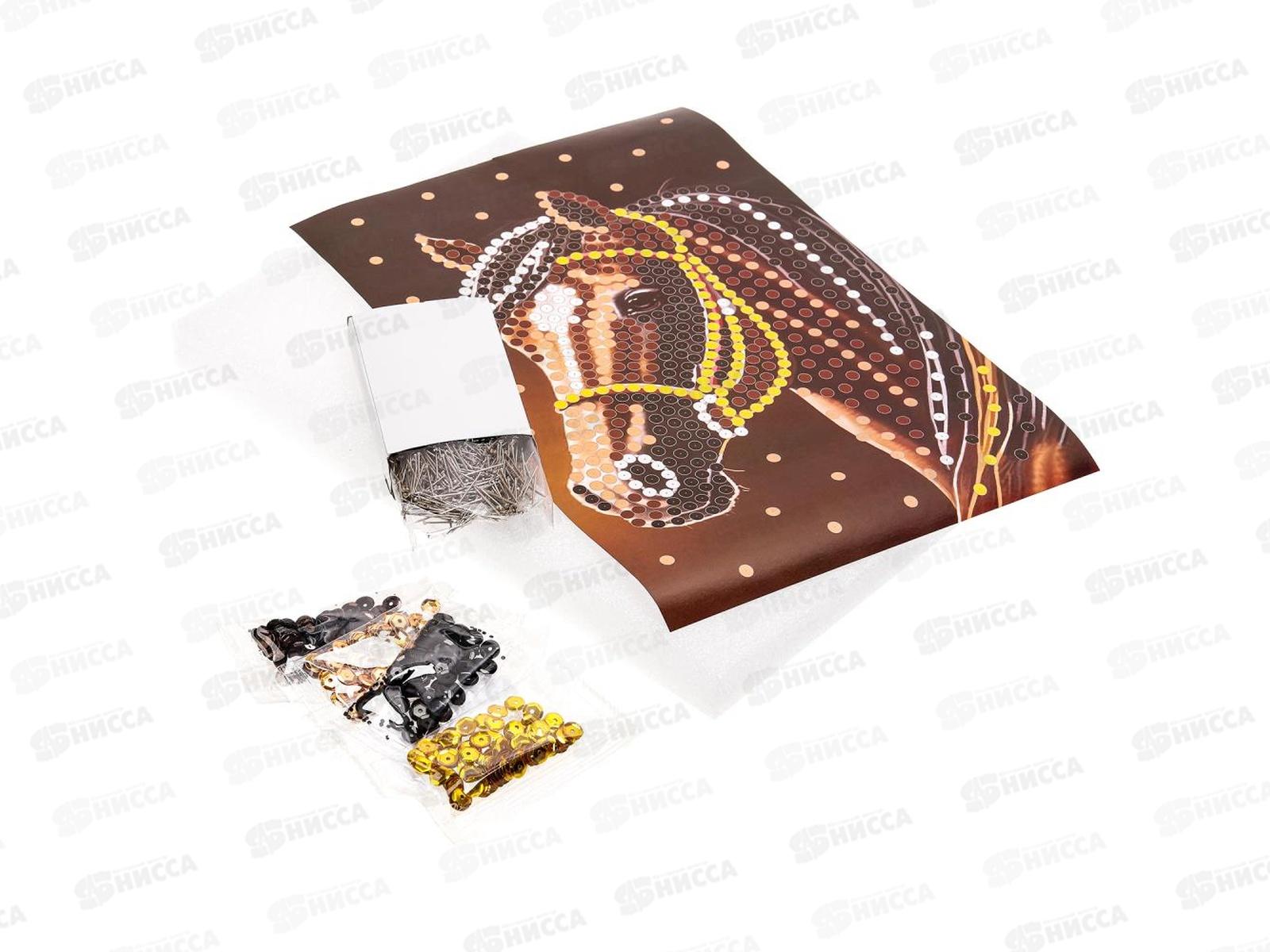 Картина пайетками 26*18см, Лошадь MultiArt, 122241