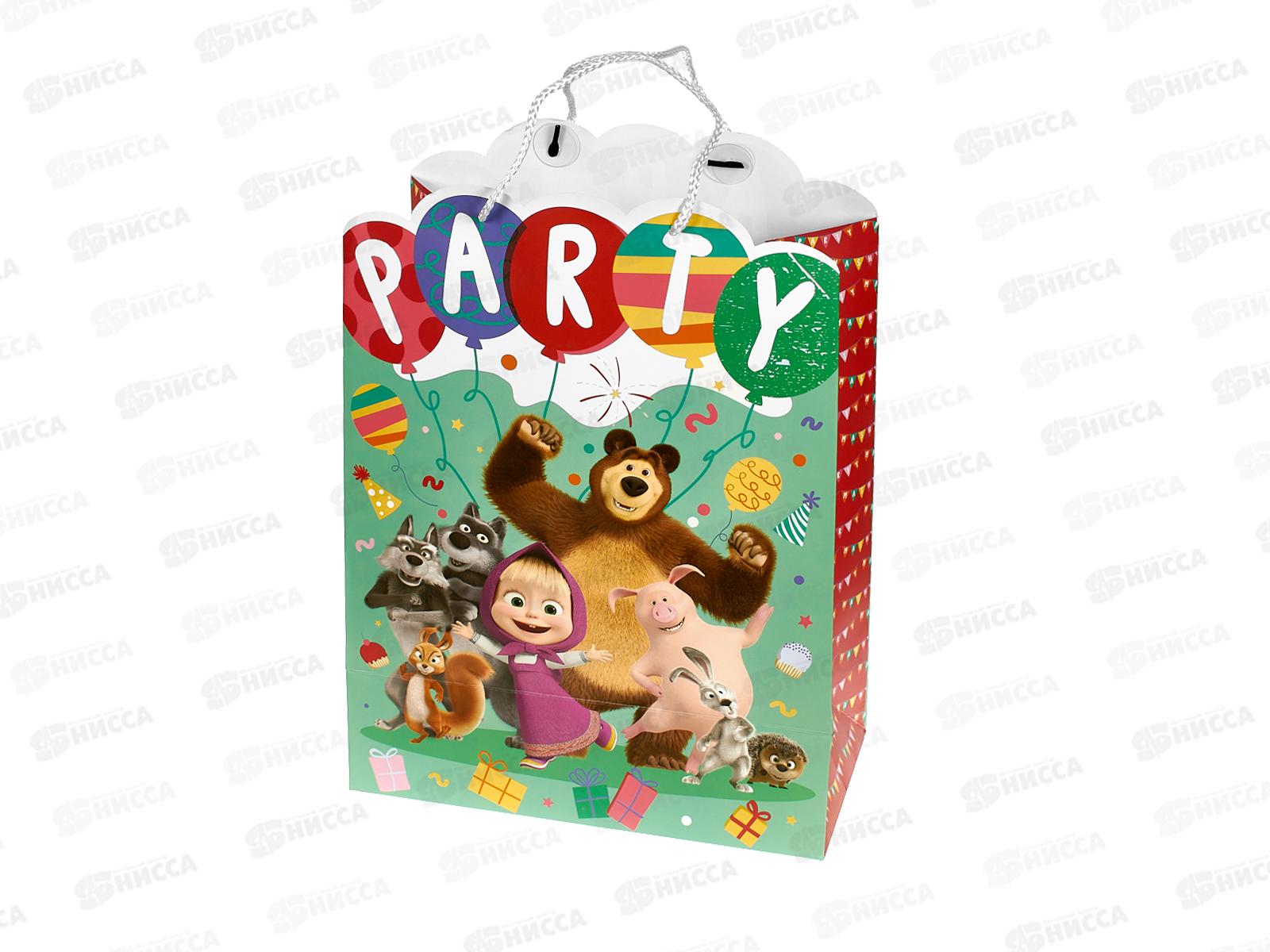 Пакет подарочный 26х32х14см l Креативный Маша и Медведь PL-130081-ММ *12