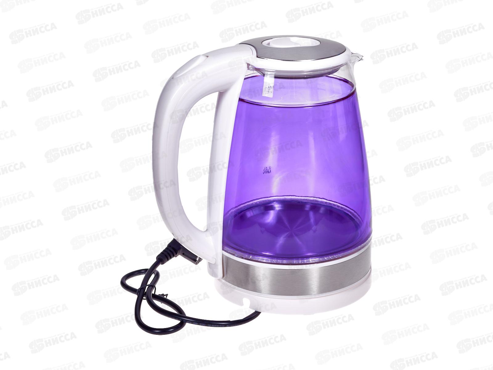 Чайник электр. SA-2744V 1,8л стекло подсветка