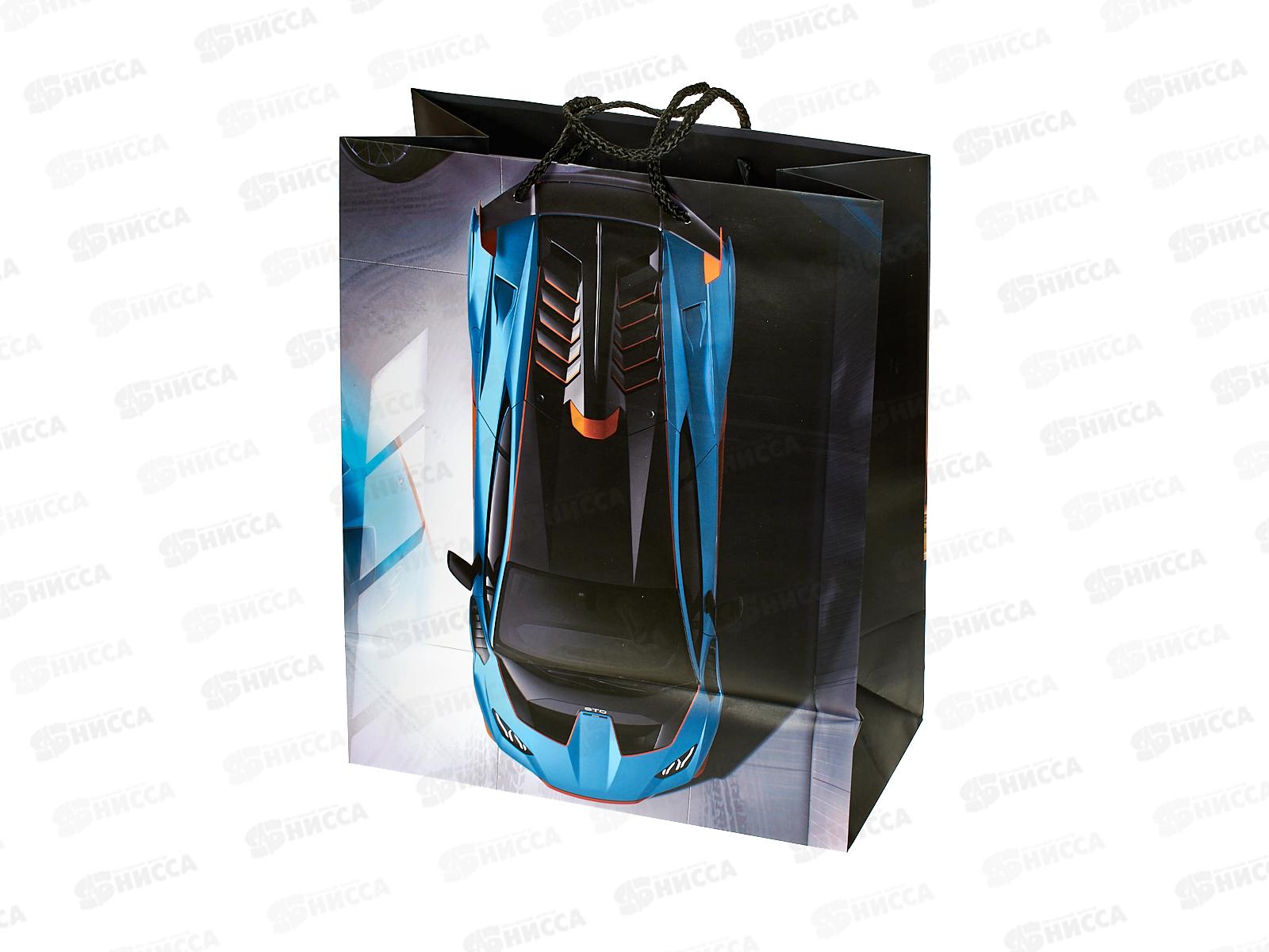 Пакет подарочный 26х32х14см l Матовый Спорткар PL-102346-LG *12