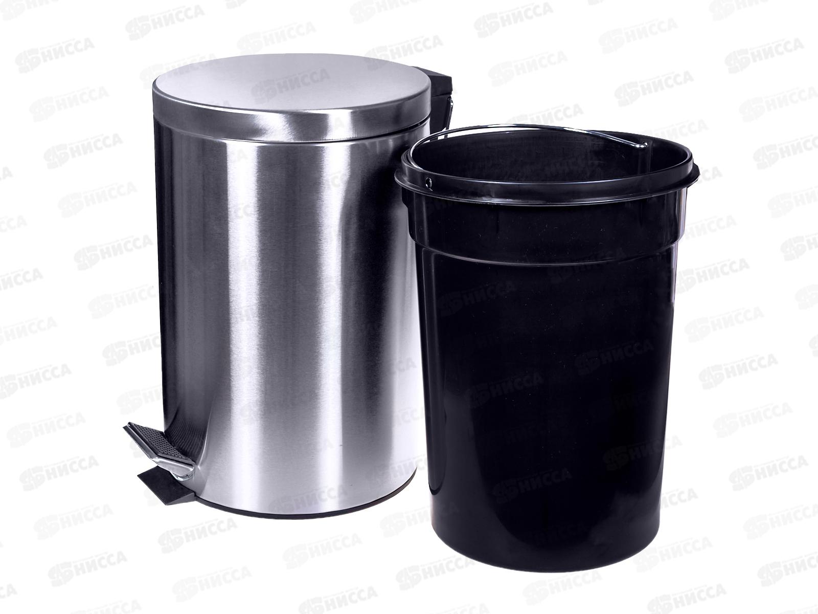 ВЕДРО для мусора HP-TC01S-12 педаль нерж/пластик 12л