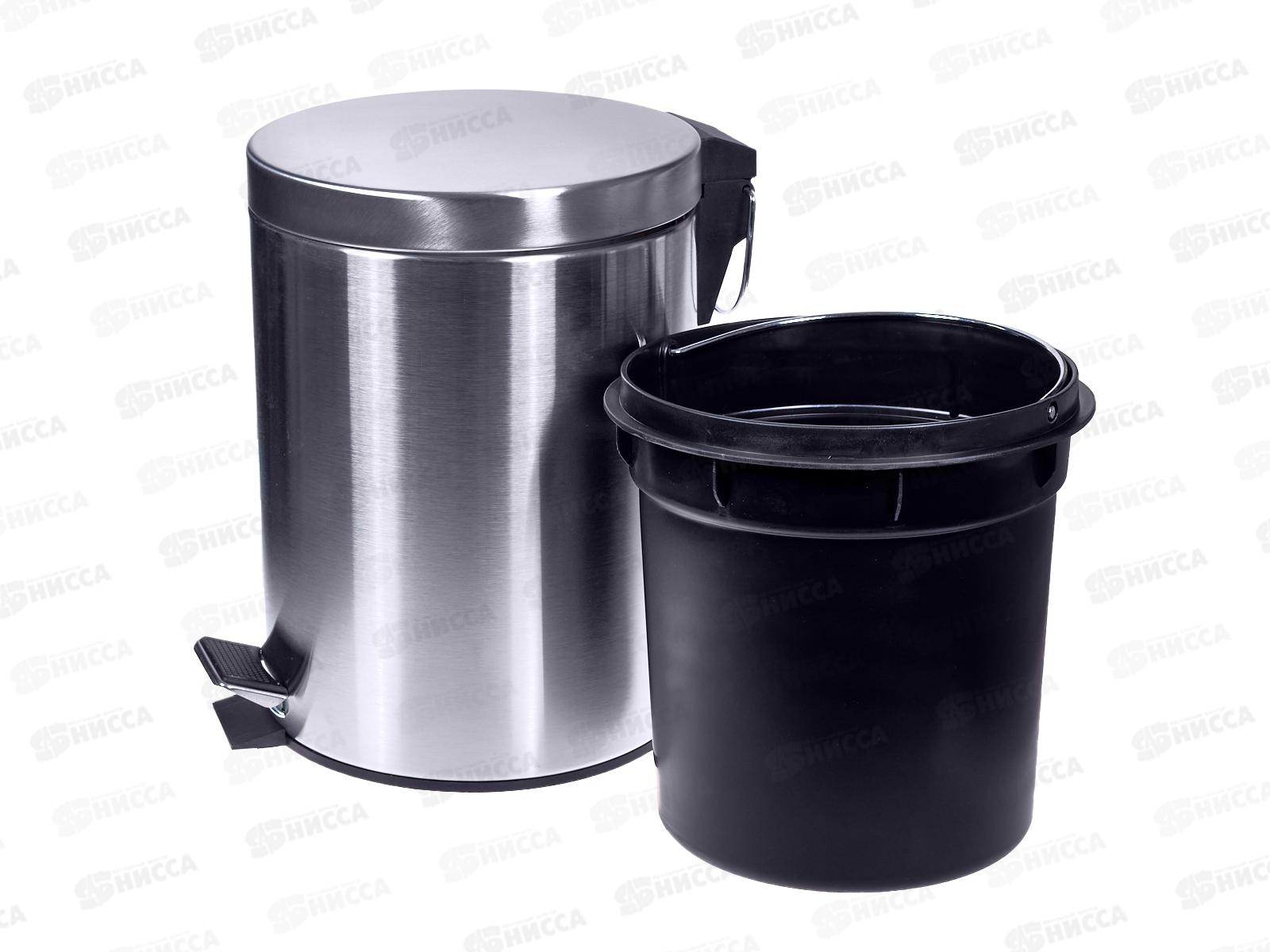 ВЕДРО для мусора HP-TC01S-5 педаль нерж/пластик 5л