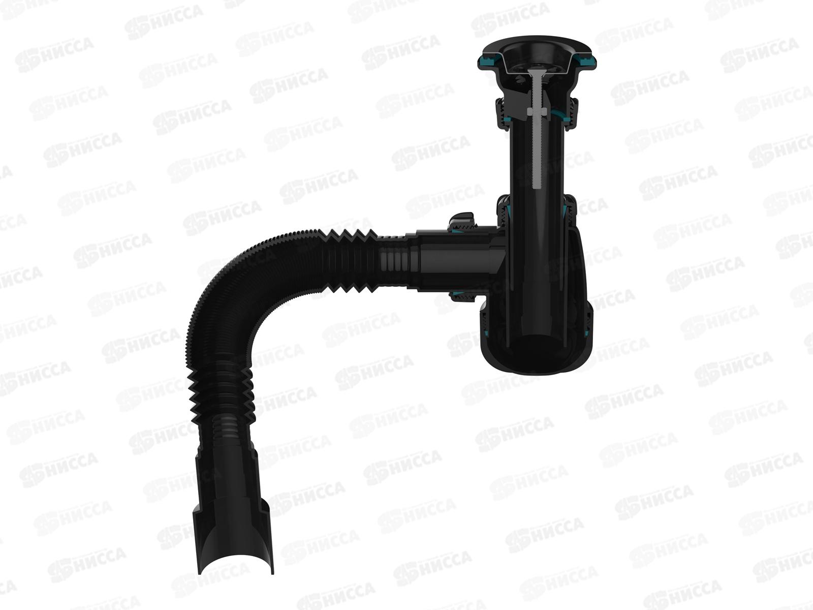 Сифон для умывальника 1 1/4&quot х 40 с металлической решоткой, с трубой 40х40/50, S1084 *35