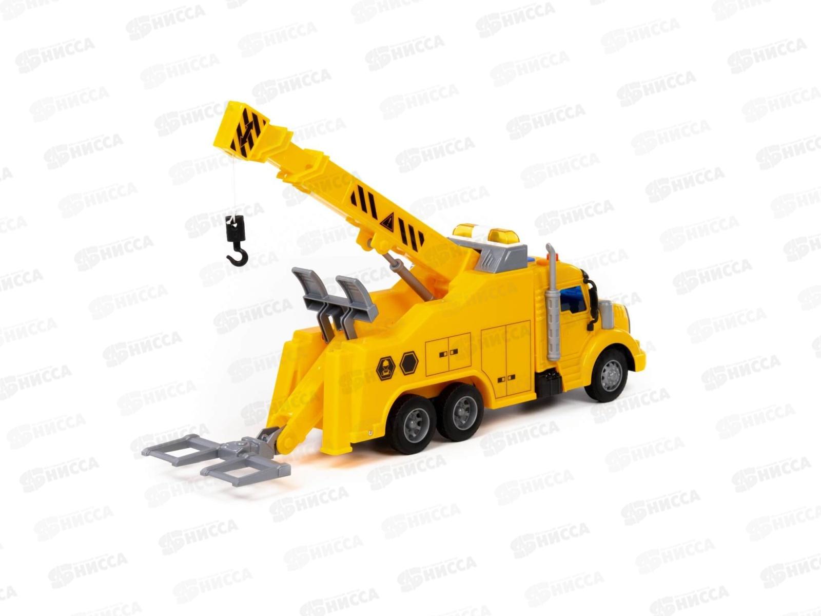 Автомобиль-эвакуатор №2 &quotПрофи&quot инерционный (желтый) 59011 в коробке *5