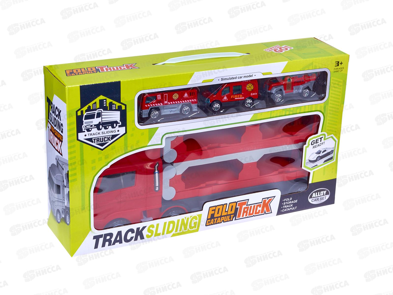 Автовоз №818-15В раскладной с эстакадой, в коробке 35,6*8,2*20,2