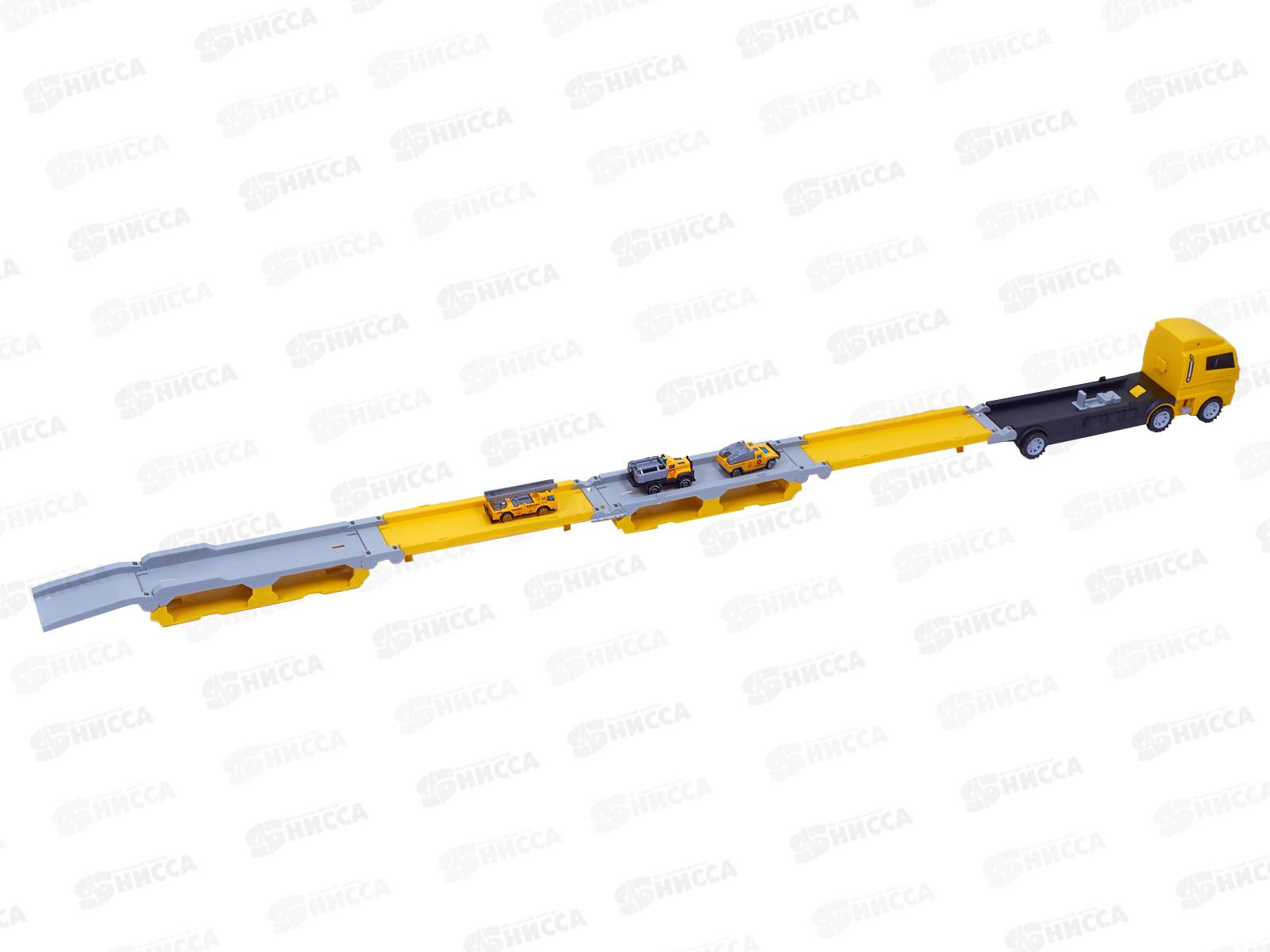 Автовоз №818-15С раскладной с эстакадой, в коробке 35,6*8,2*20,2