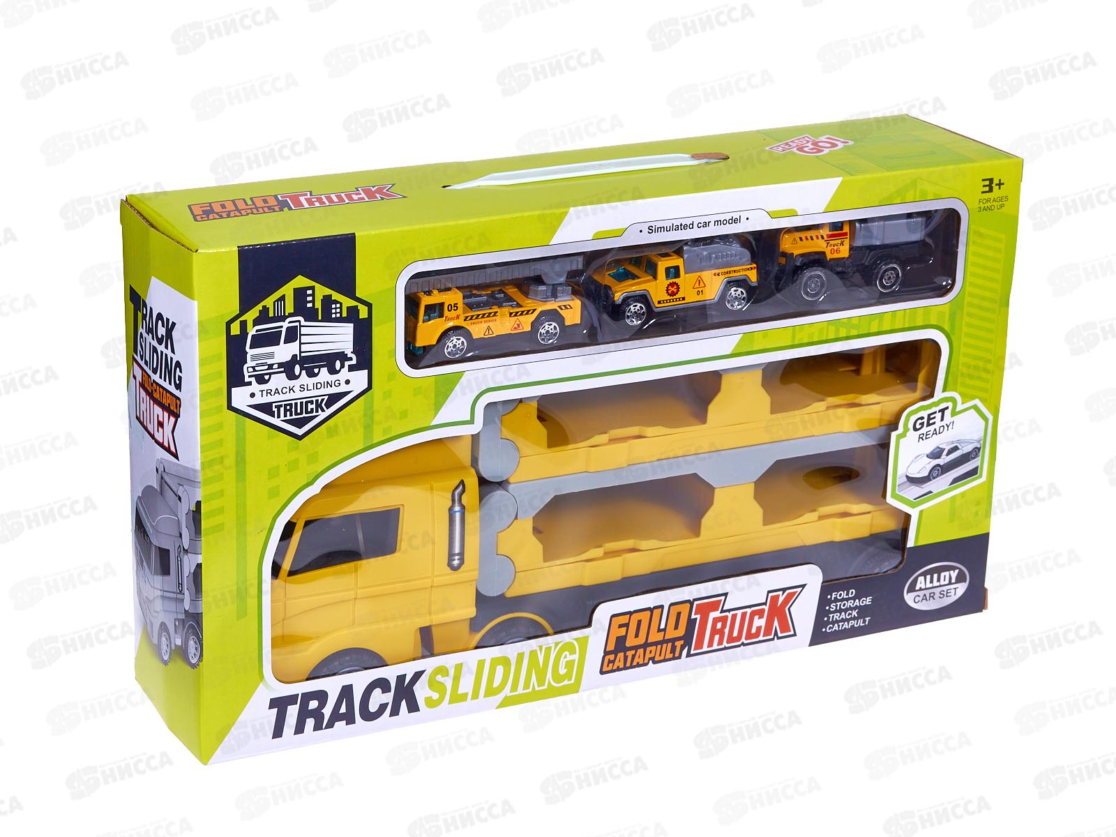 Автовоз №818-15С раскладной с эстакадой, в коробке 35,6*8,2*20,2