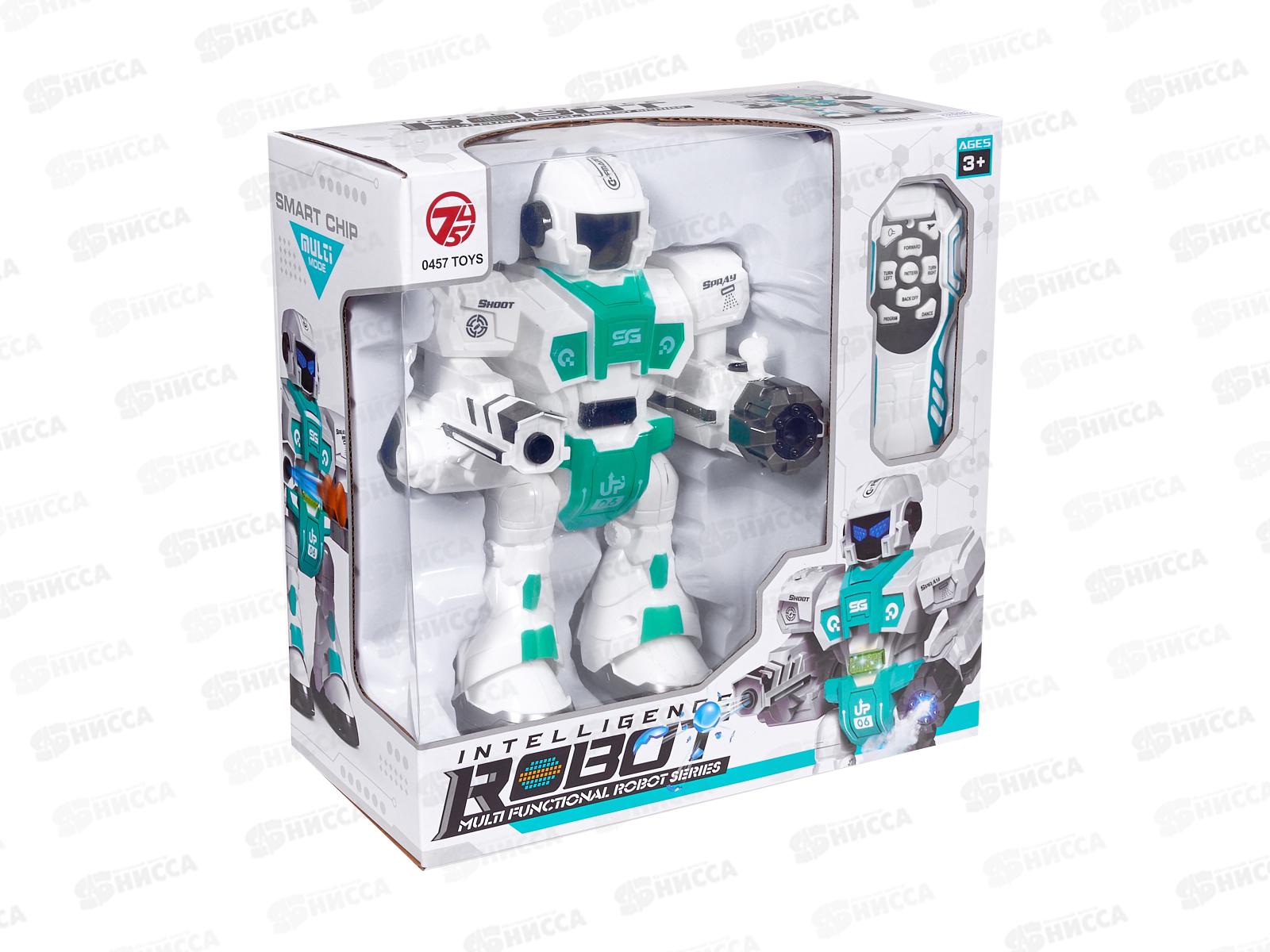 Робот №606-37 звук, свет, пар, коробка 27,5*13,5*27,5