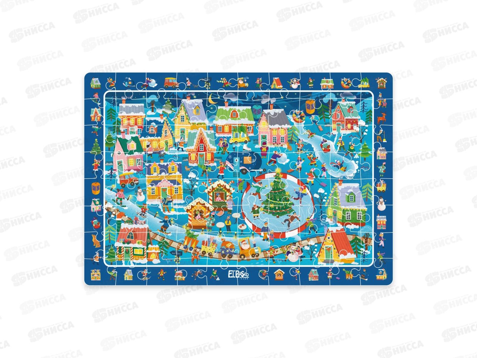 Пазл на внимательность &quotЗимняя деревня&quot 80 элементов ЕТ01-100