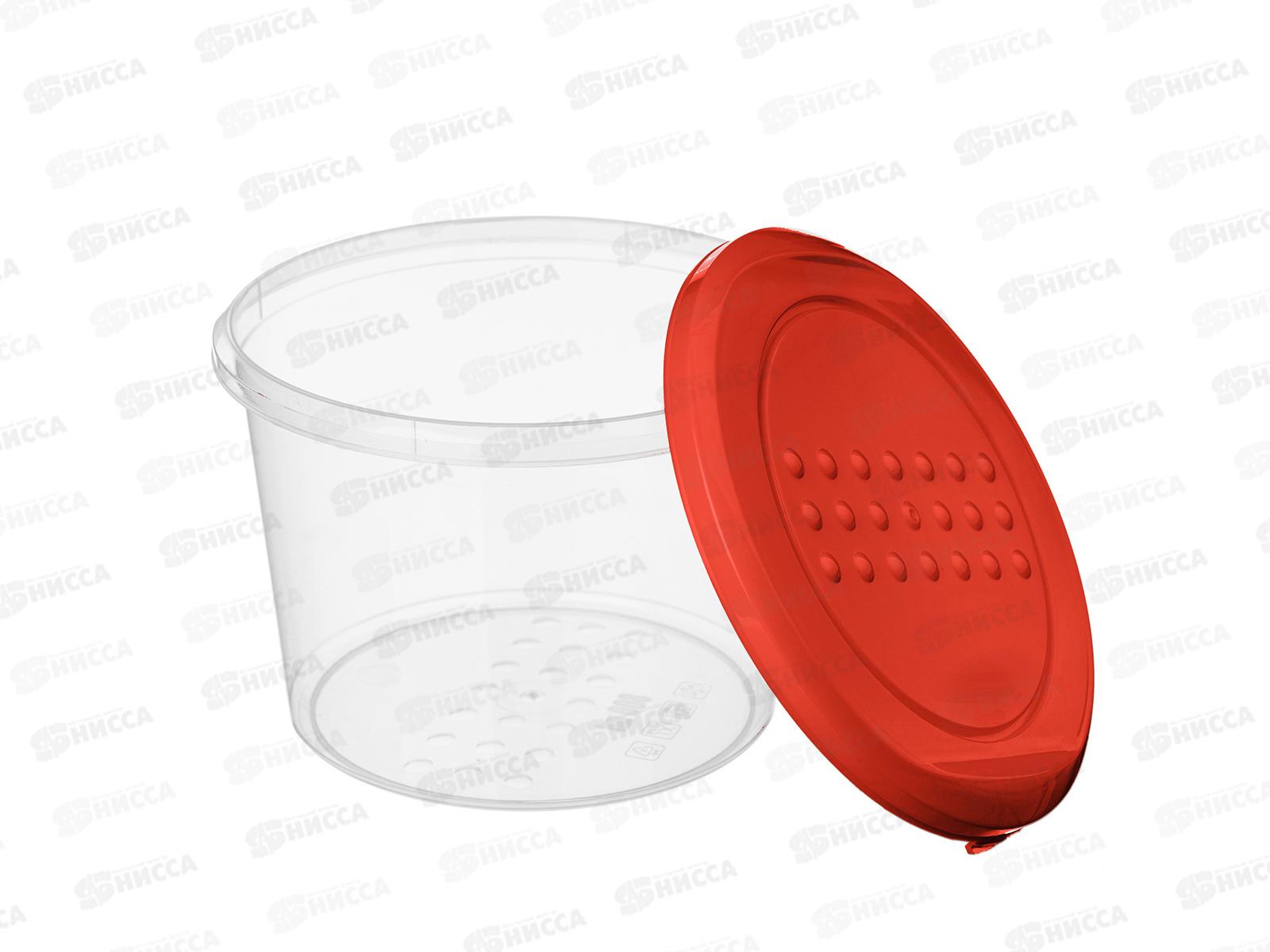 Контейнер д/прод. &quotAsti&quot круглый 0,8л красный 221100606/04*22