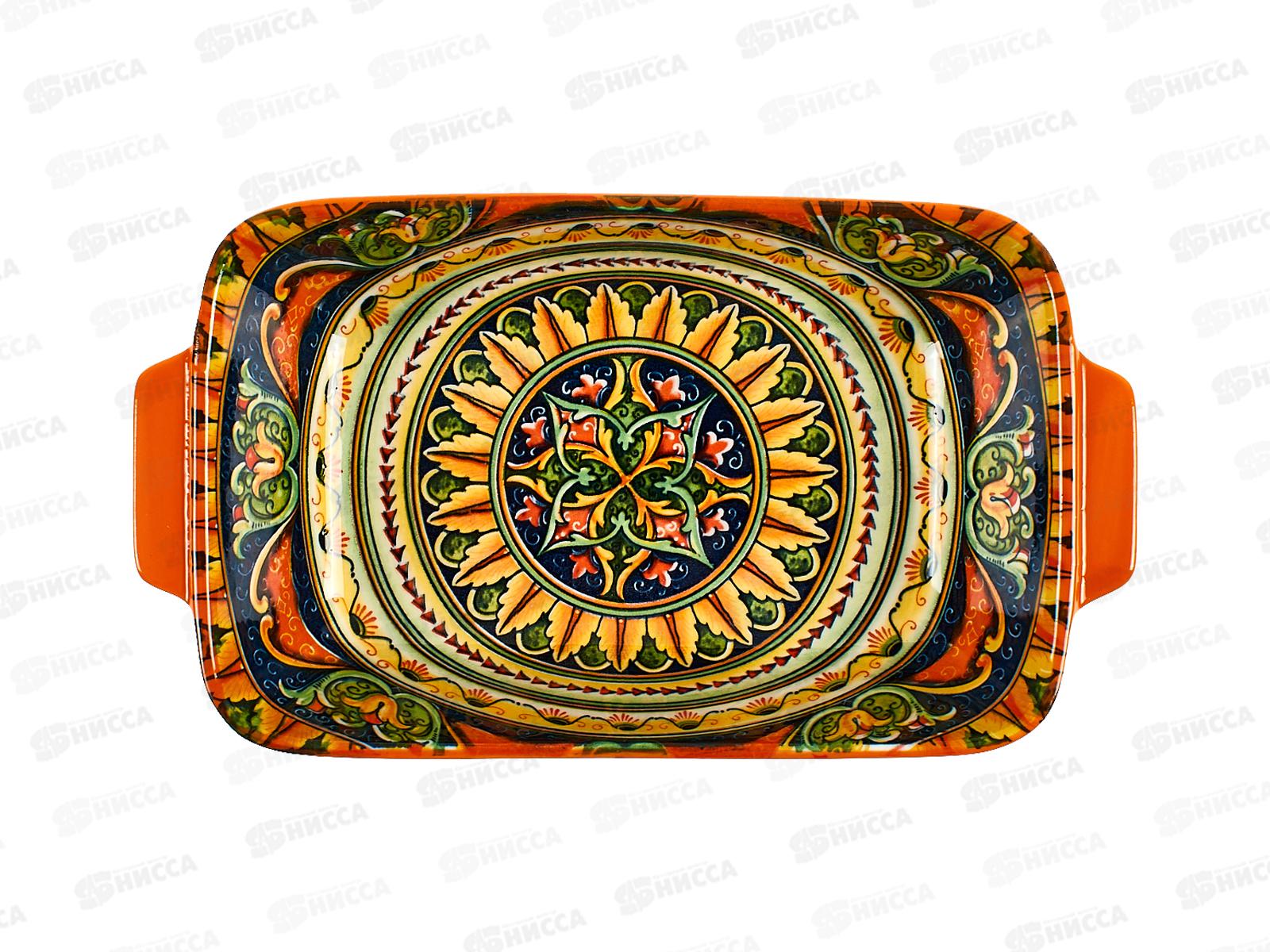 Блюдо для запекания &quotArabesgue&quot (оранжевый) 22,5*12,5*5см, v=600мл (фарфор), 0860234 *9/36