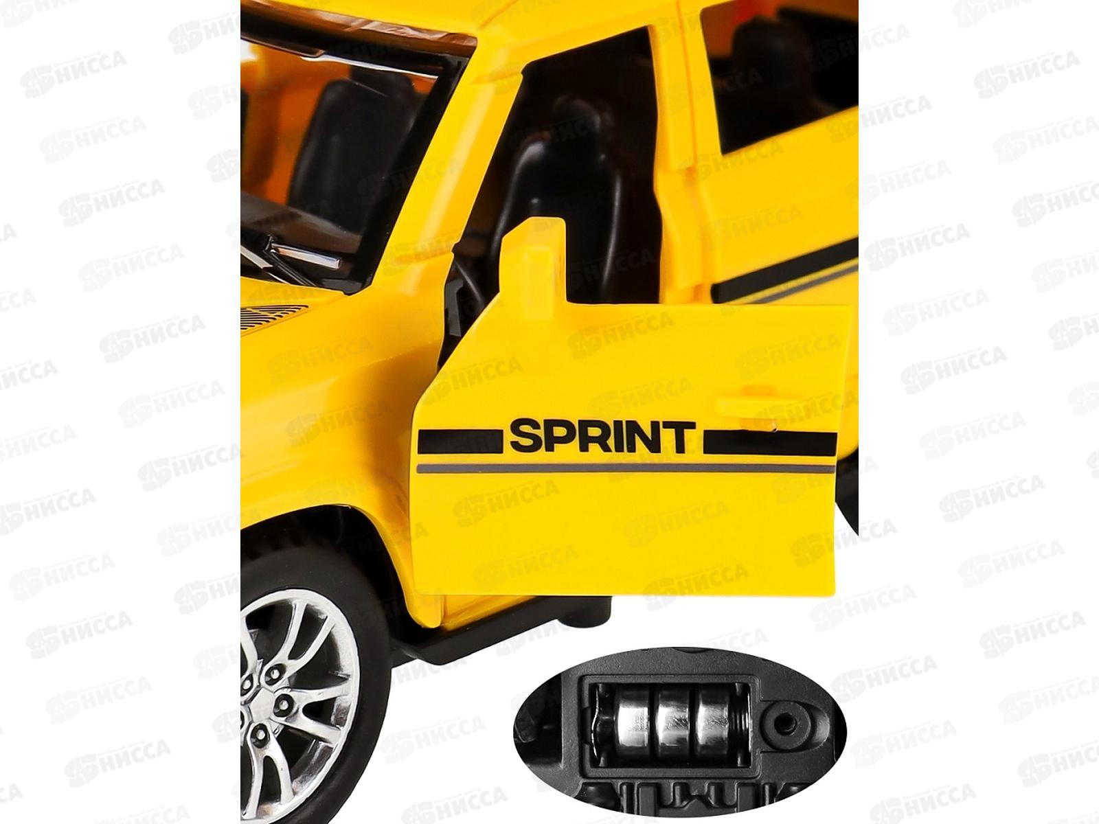 Машинка инерц. (14,5х6,5х6см) желтый, свет, звук, ИК-0840 в пакете