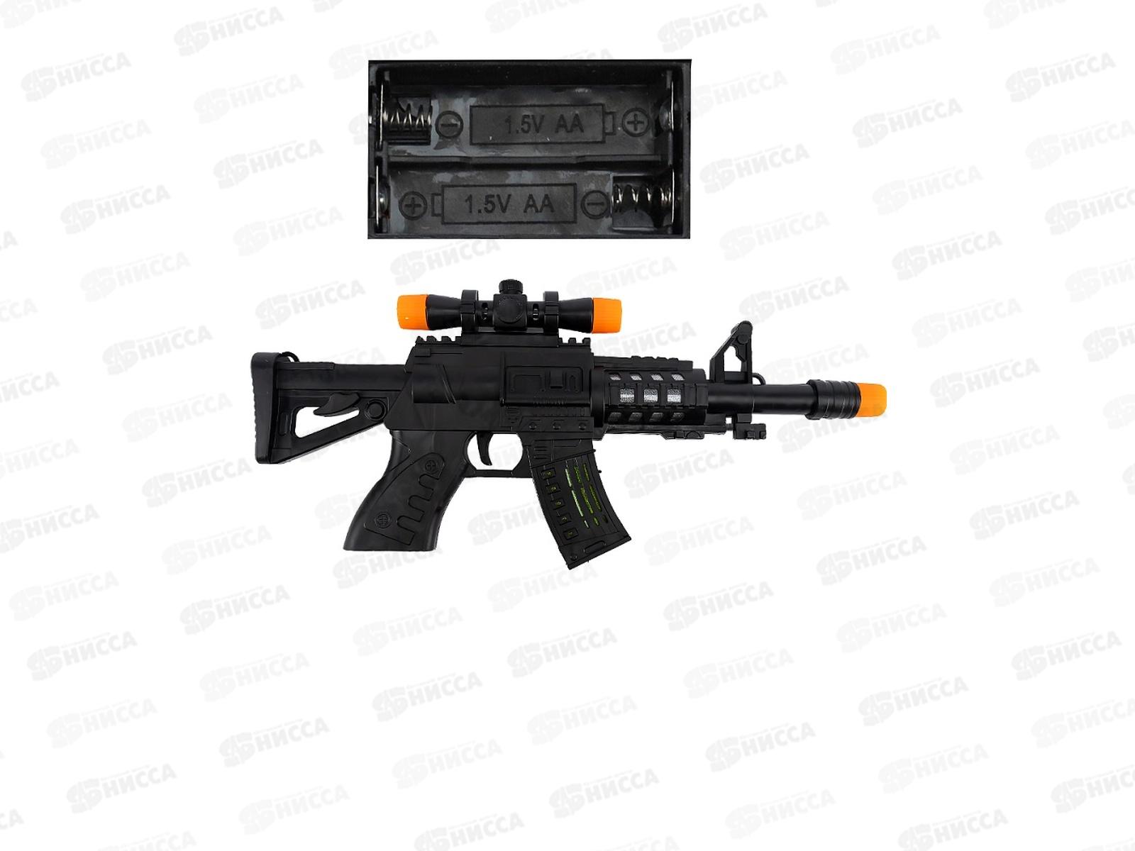 Автомат 3102360 (35х4х18см) свет, звук, черный, в пакете