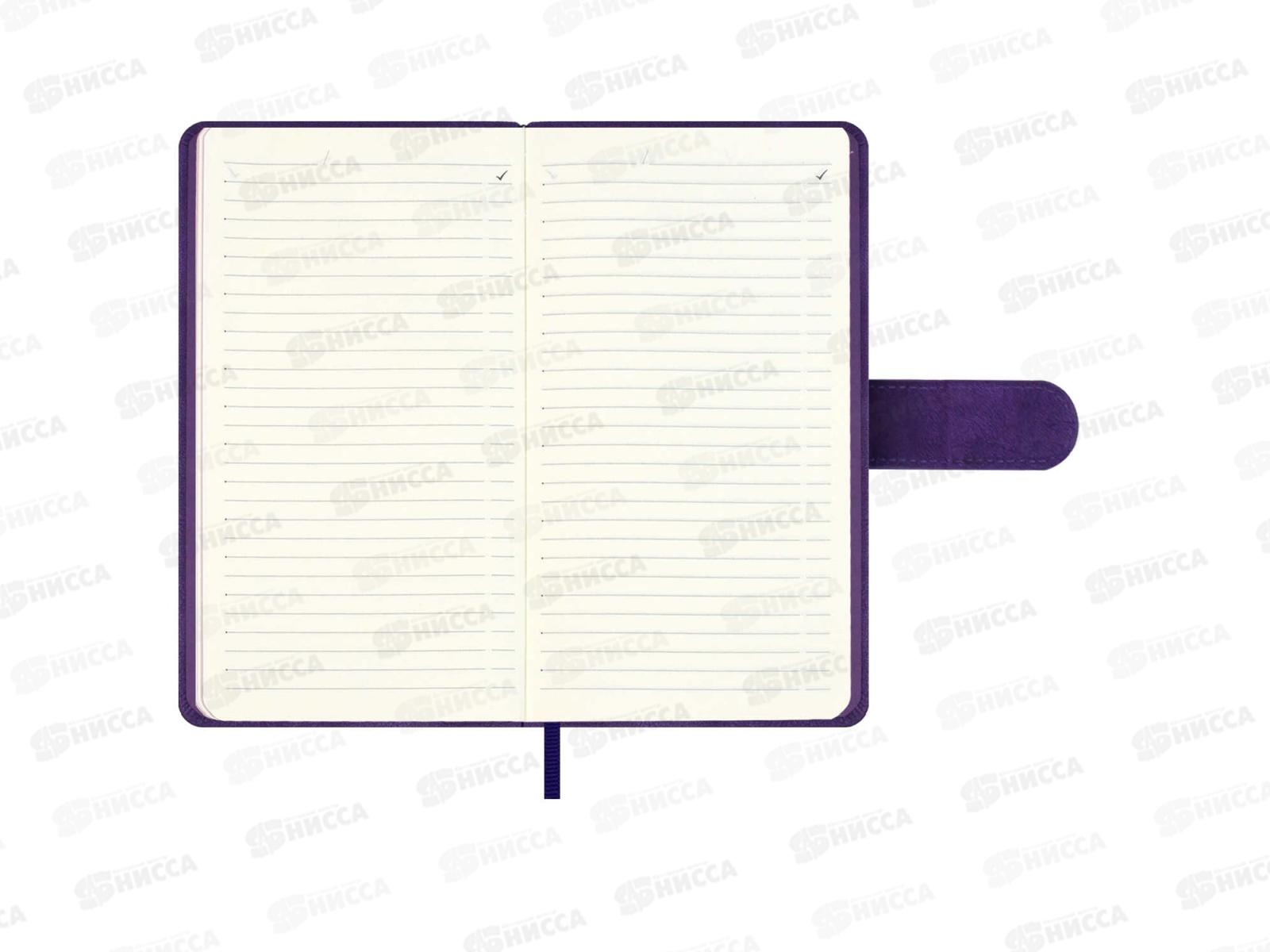 Ежедневник ФЕН 120л. А6+ Тиволи фиолетовый .недат. кожзам 70678 *10