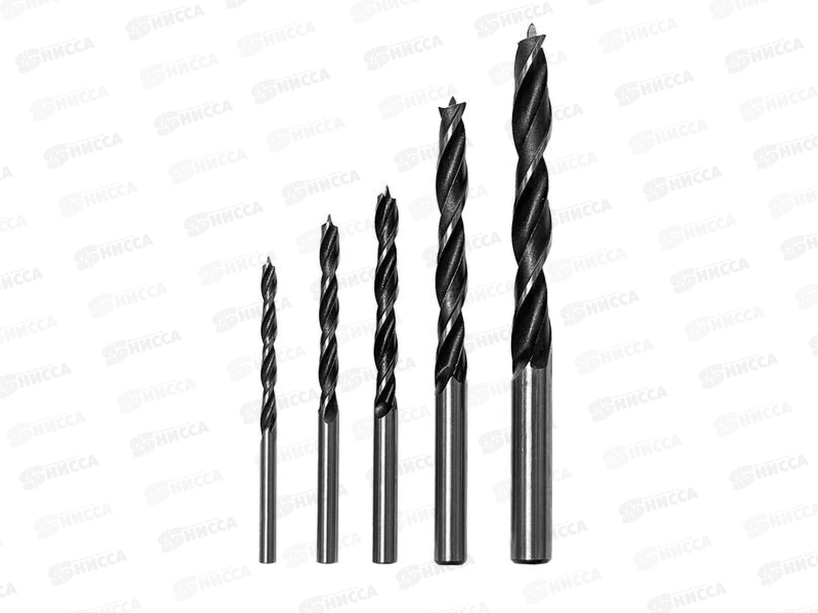 Набор сверл по дереву 5 предметов (4-10мм), 0089-5    *10