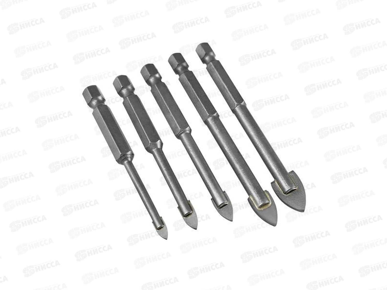 Набор сверл по стеклу 5 предметов (4-10мм), 0088-5