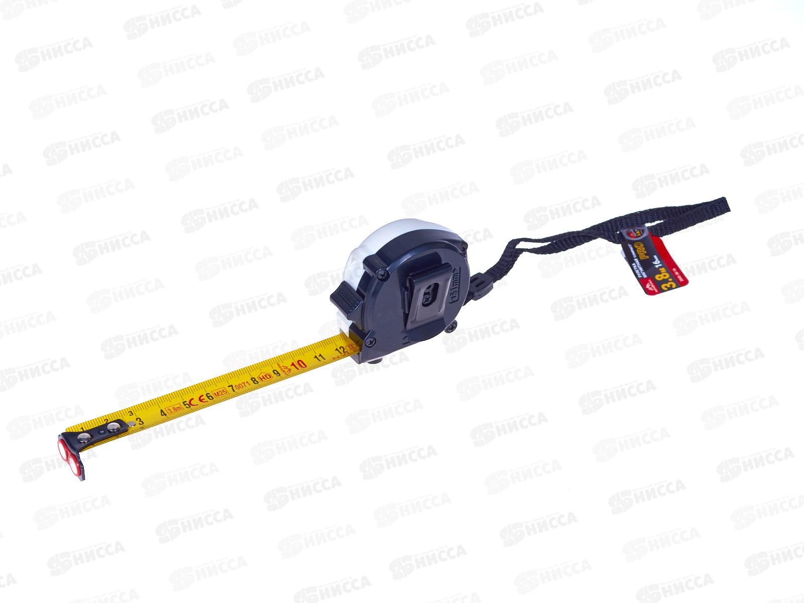 Рулетка магнитная  3.8м*16мм, Vertextools &quotCompact&quot, 2045-38-16    *12