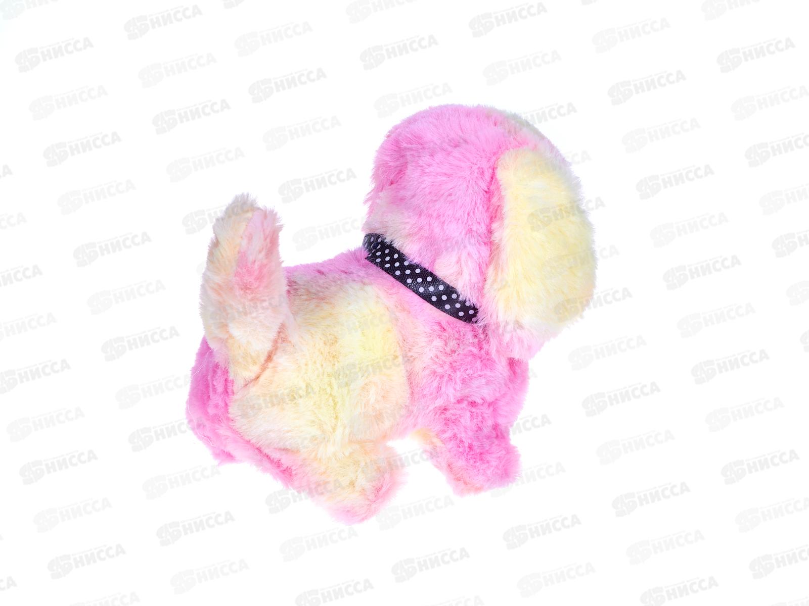 Собачка мягкая на бат. 3108498 с аксессуарами, 3 вида, 22*20*14см