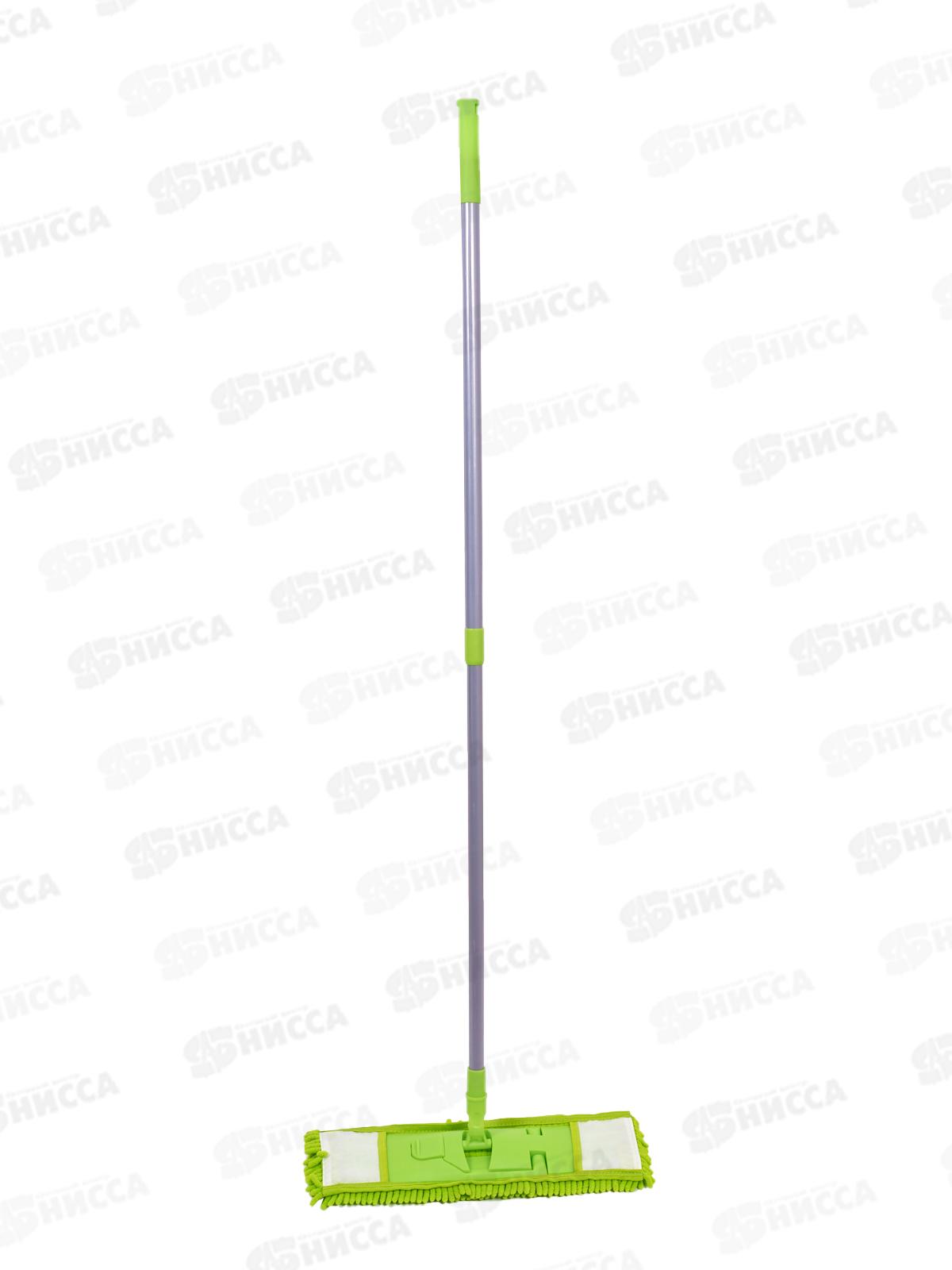 Швабра флеттер с телескопическим черенком, насадка с ворсом, 300-003 *24