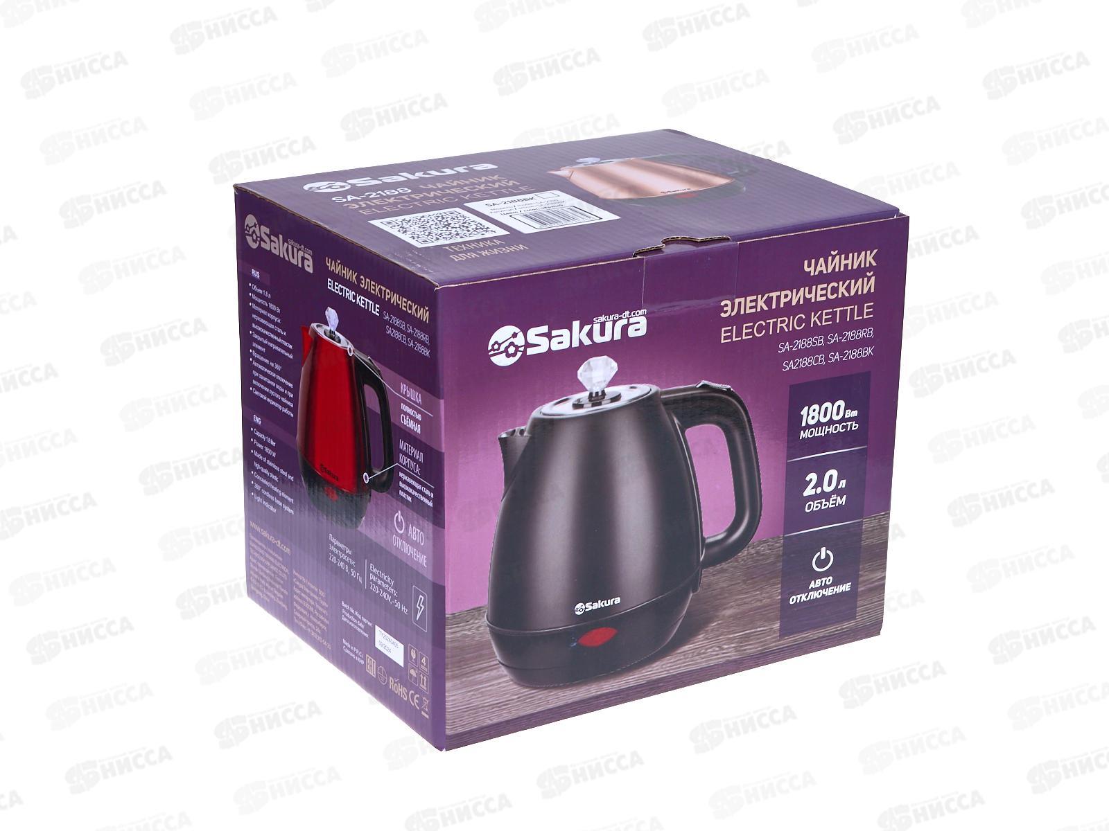 Чайник электр. SA-2188BK 1,8л