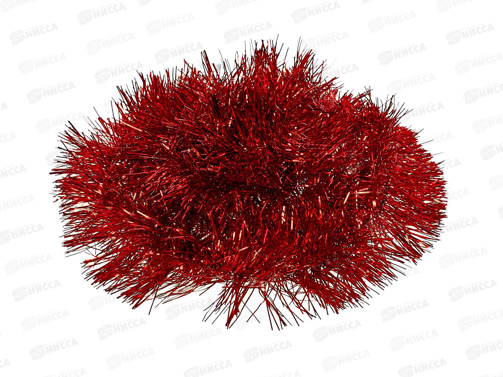 Мишура 2м 13см &quotИскристое сияние&quot красный, AL-836-2 *240