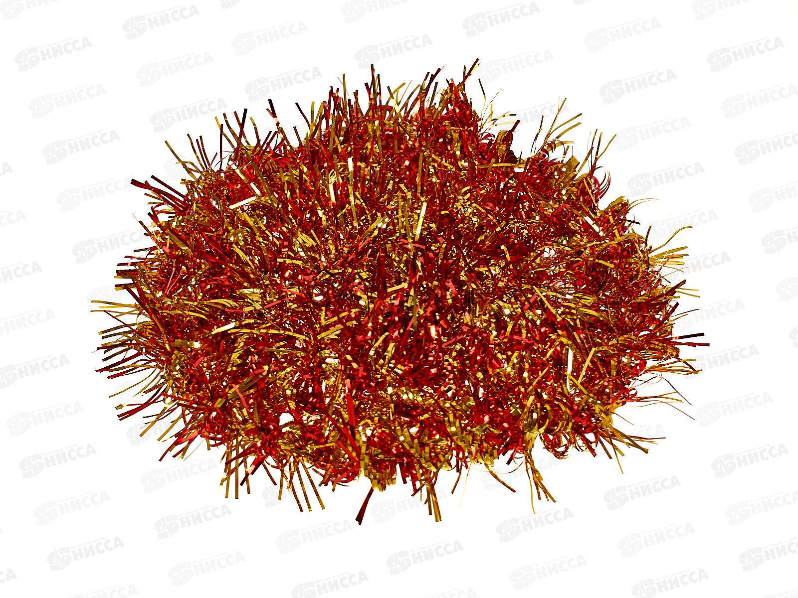 Мишура 2м 9см &quotОгонек&quot красный/золото, AL-837-1 *800