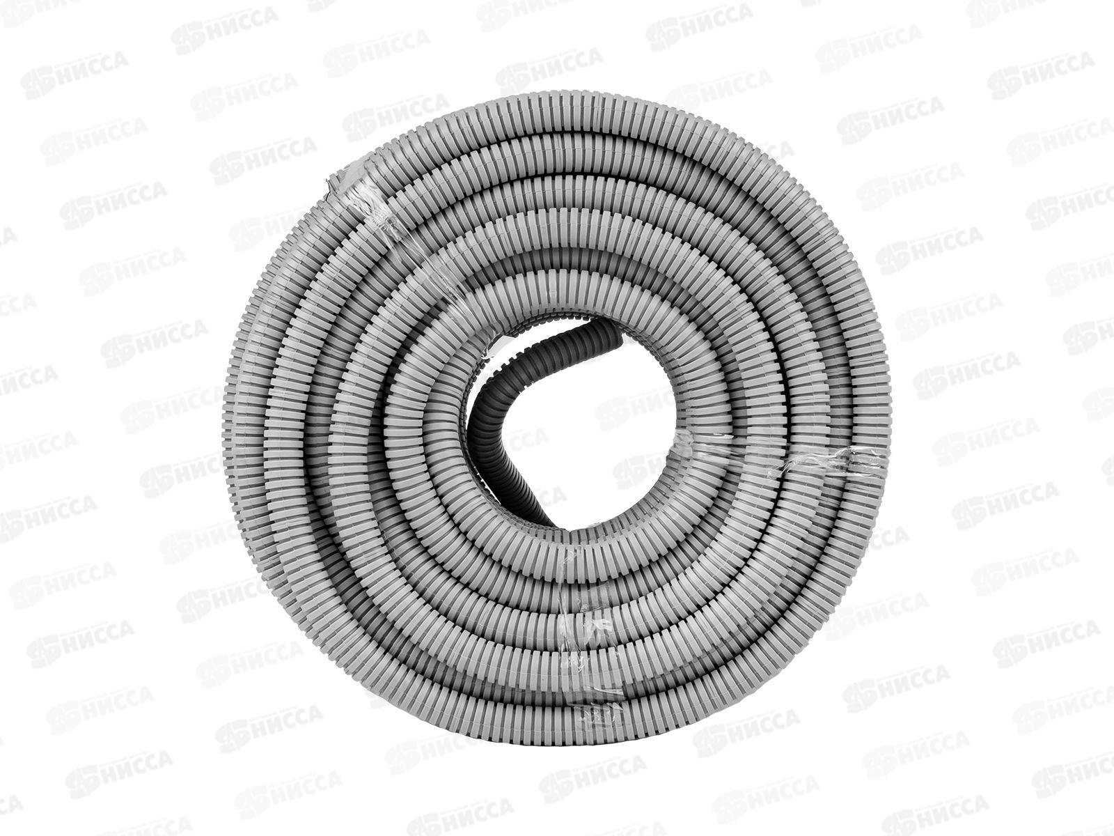 Труба гофрированная ПВХ d20 с зондом (50м) серая EKF-Plast