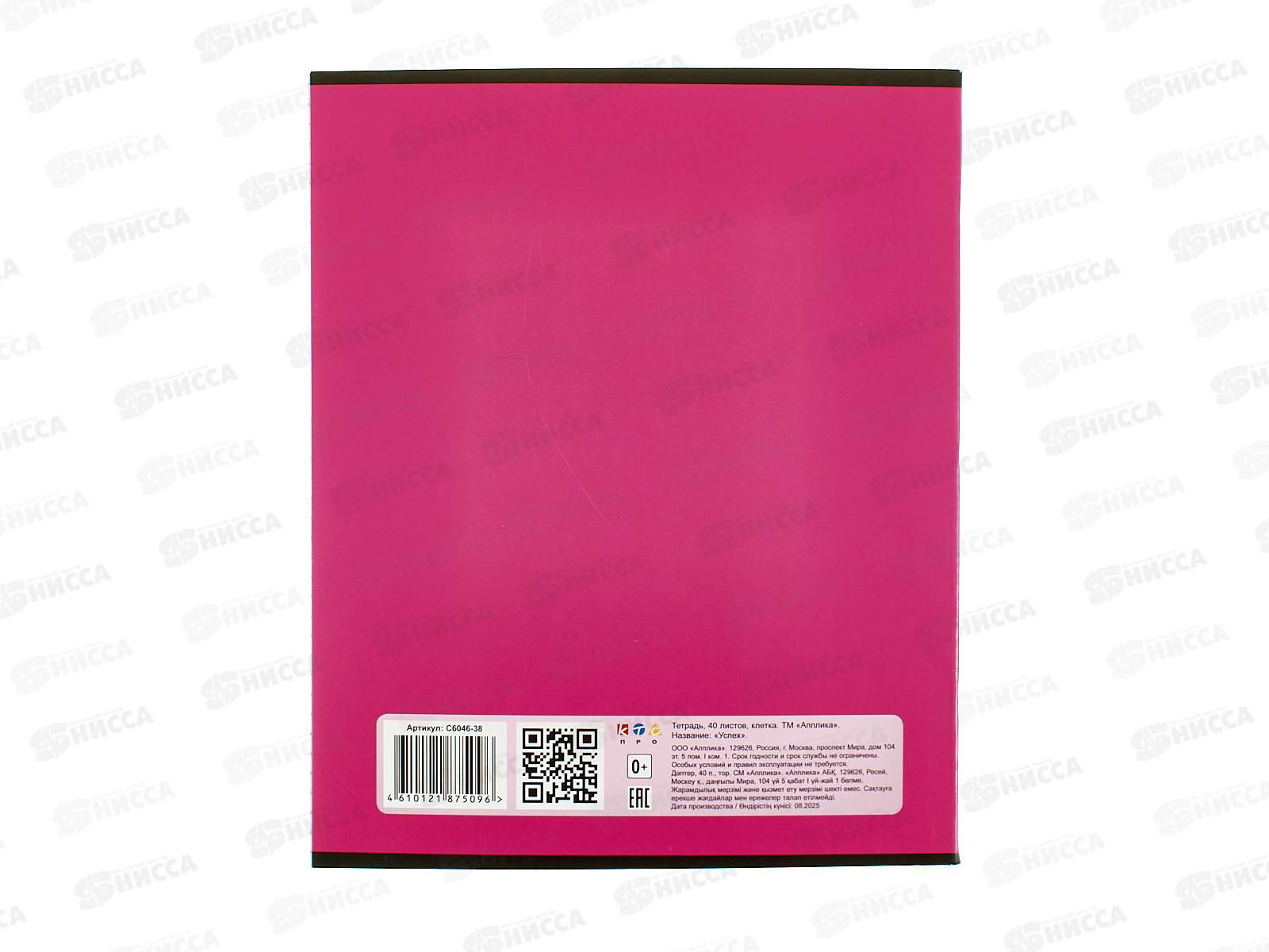 Тетрадь 40л кл. Апплика Успех С6046-38 *80