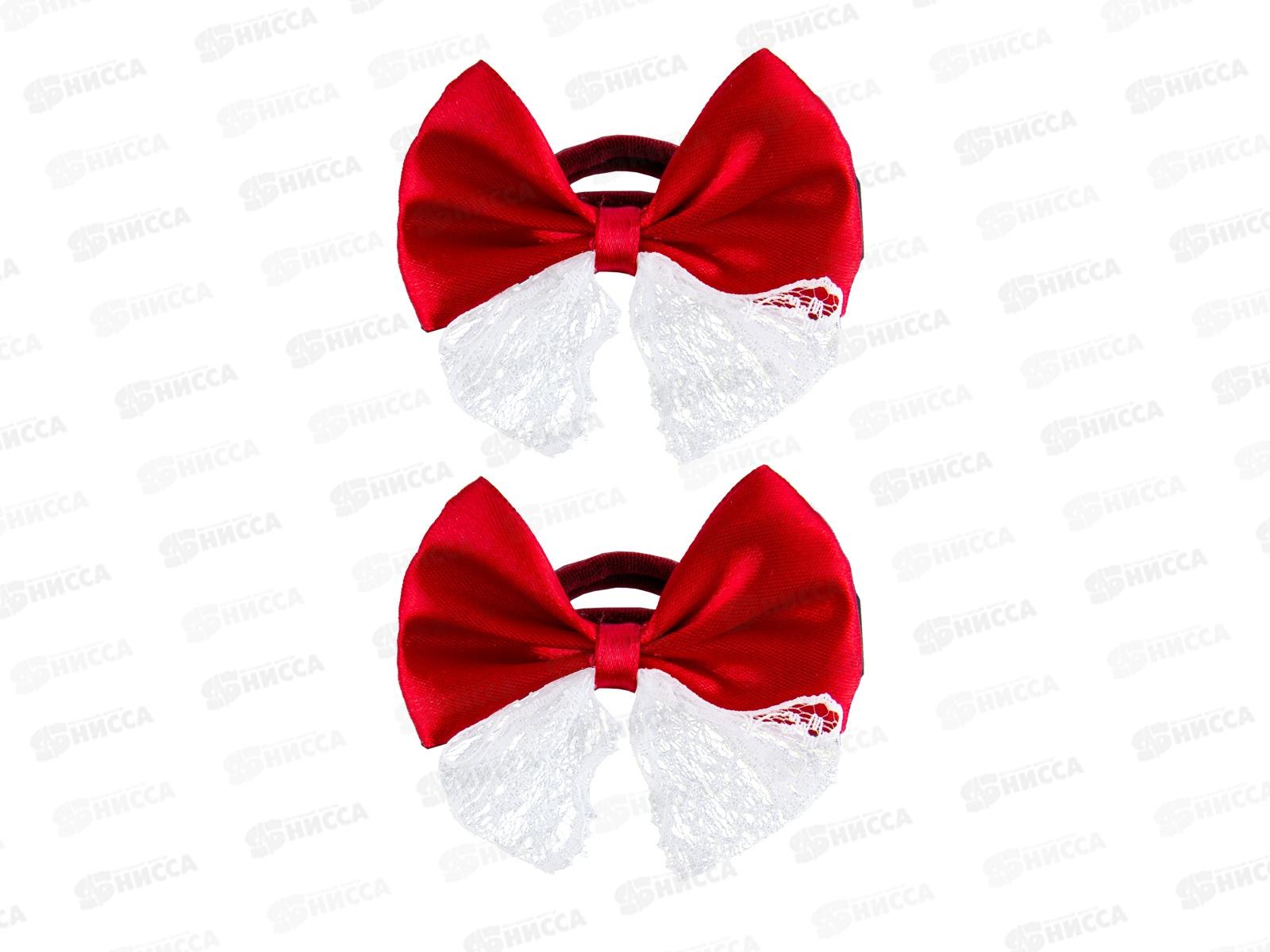 Набор резинок для волос CHERRY MARY, DR07091, 2шт №01 бело-бордовый