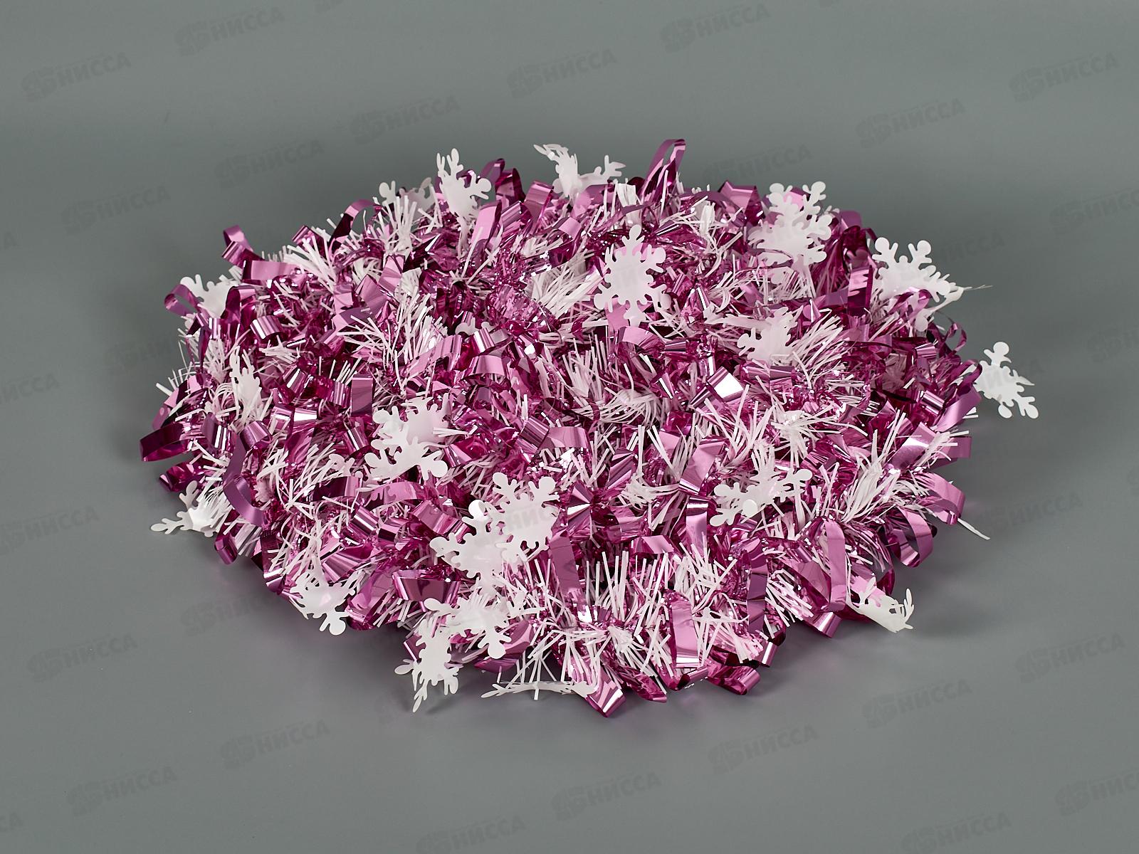 Мишура, 9см. х 2м., AL-13634 розово/белым *360