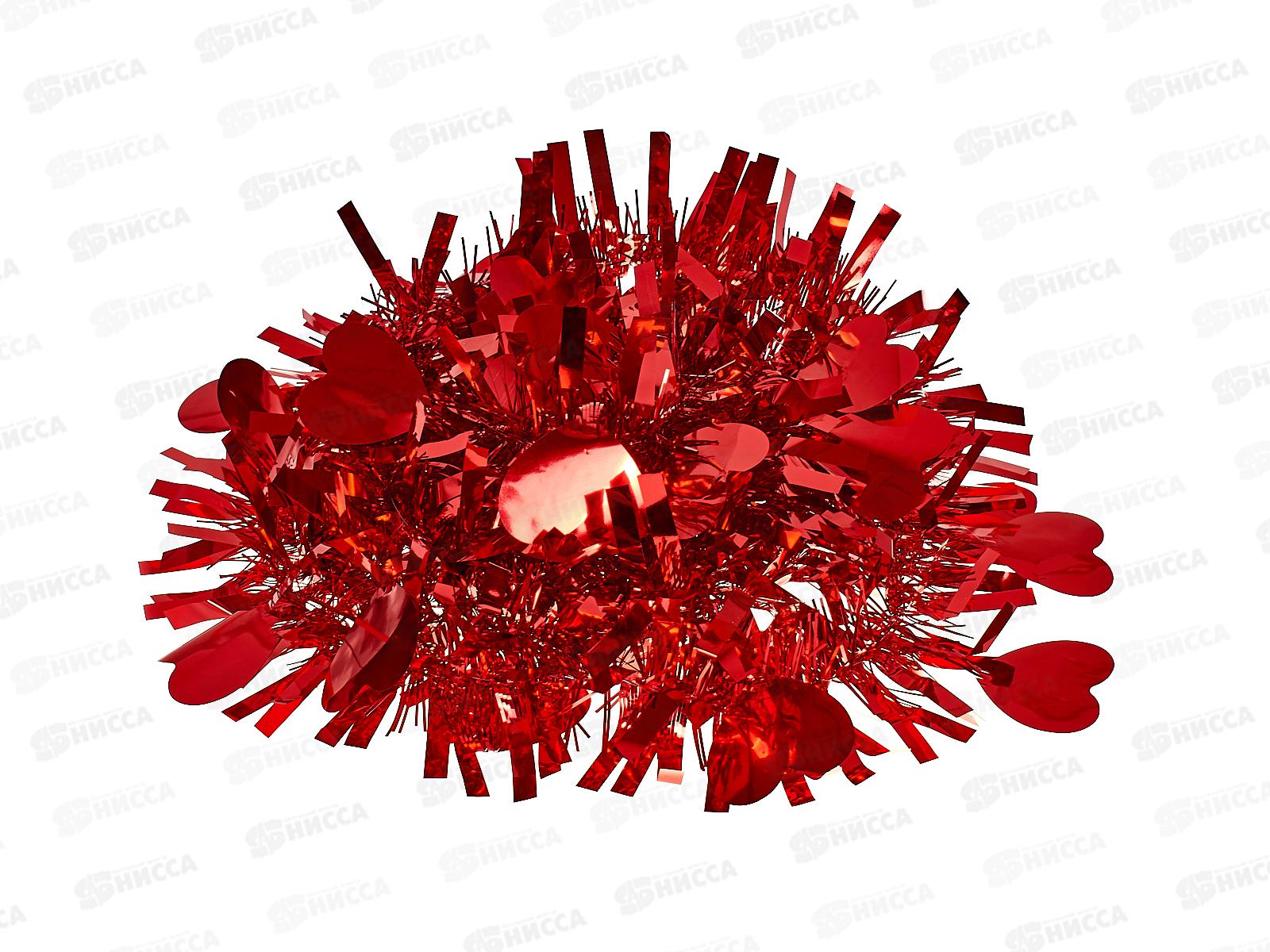 Мишура, 8см х 2м, AL-3361 красный  *200