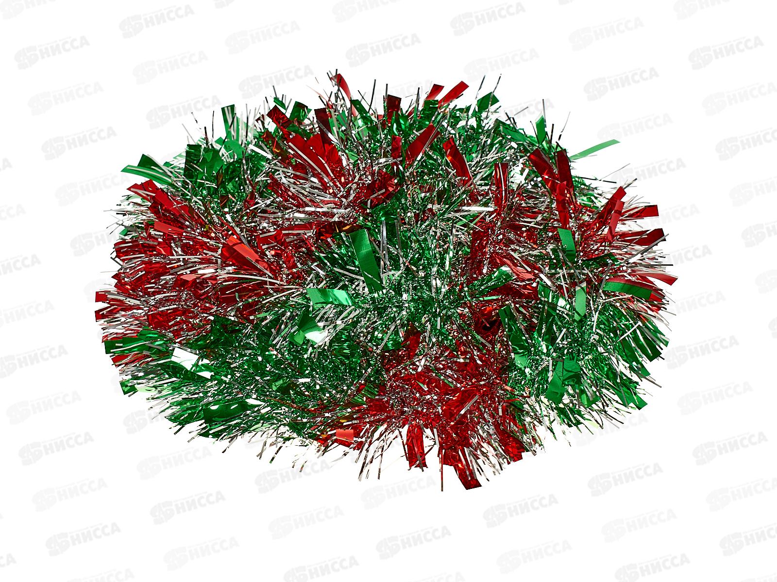 Мишура 002015 луксор 9см х 2м. красный + зеленый, AL-3358 *200