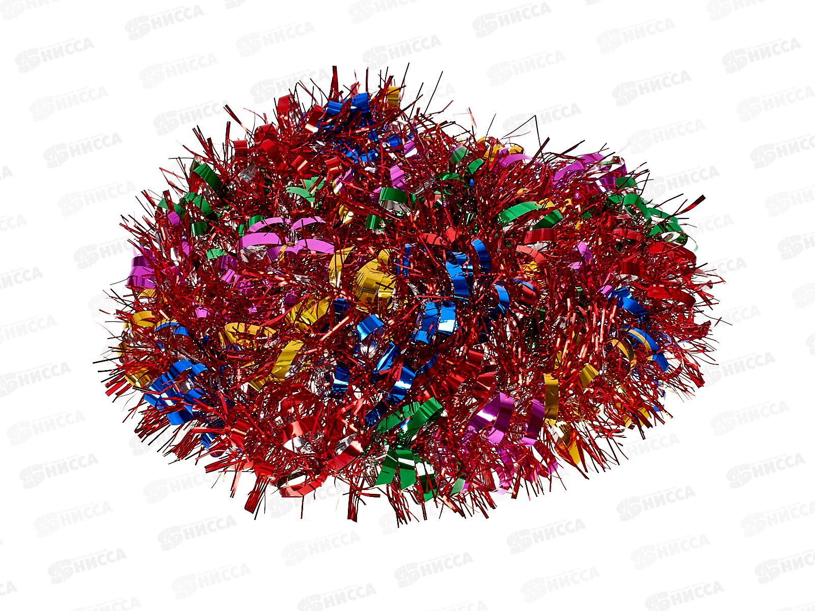 Мишура, 8см х 2м, AL-3331 красный ассорти  *200