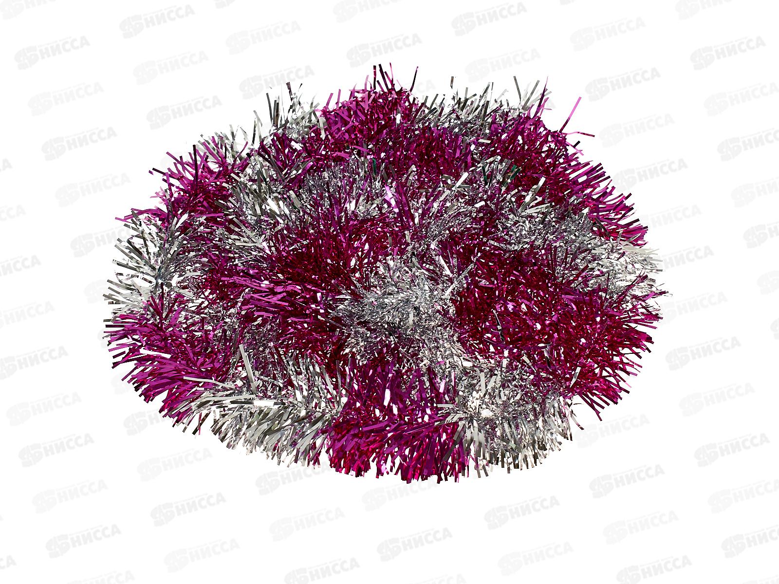 Мишура, 5см. х 2м., AL-3153 сирень+серебро*800