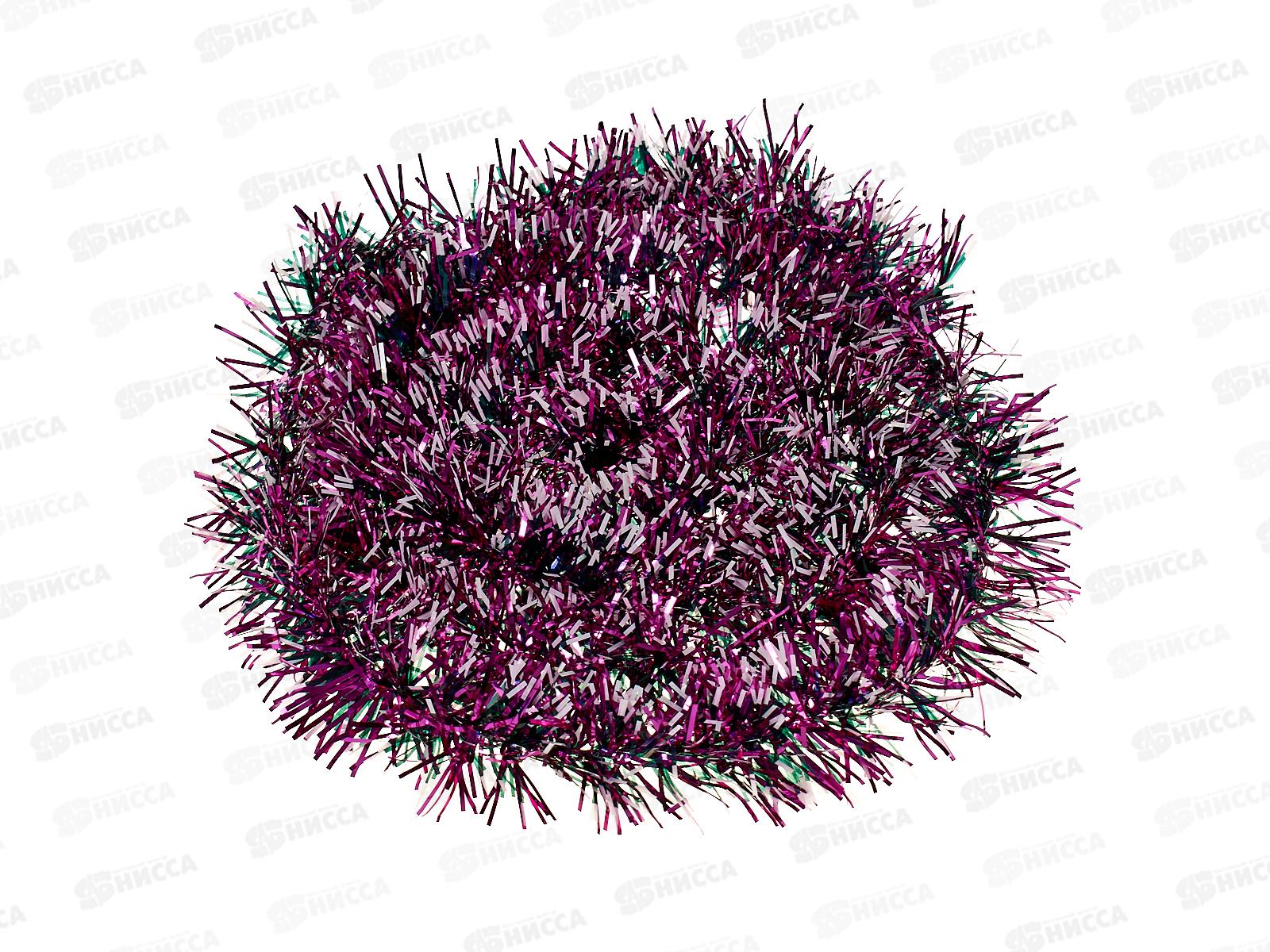 Мишура 002015 5см х 2м, AL-8102, сиреневый с белым концом *600