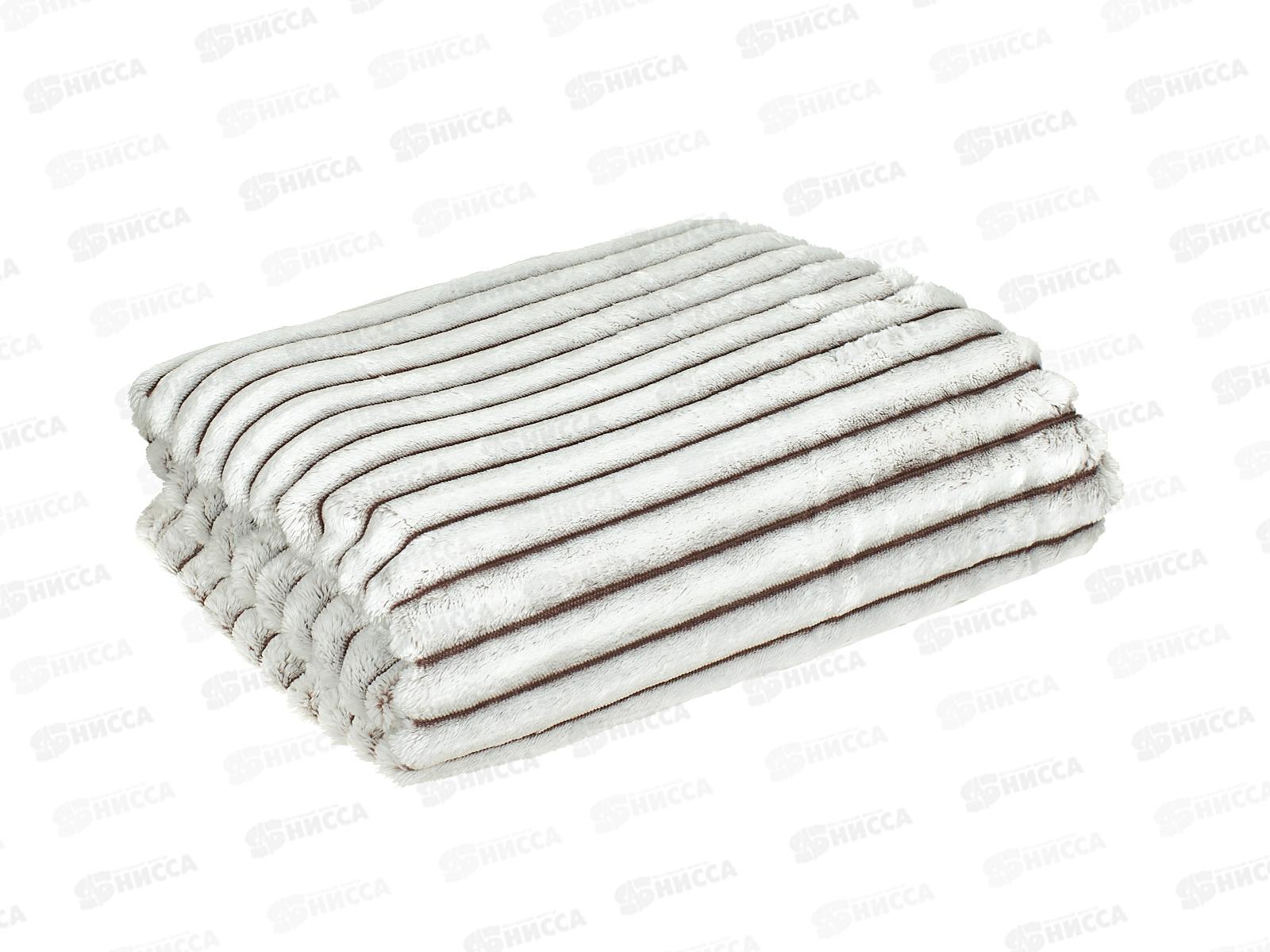 Плед Велсофт 150*200 006 MARE Полоска Коричневый