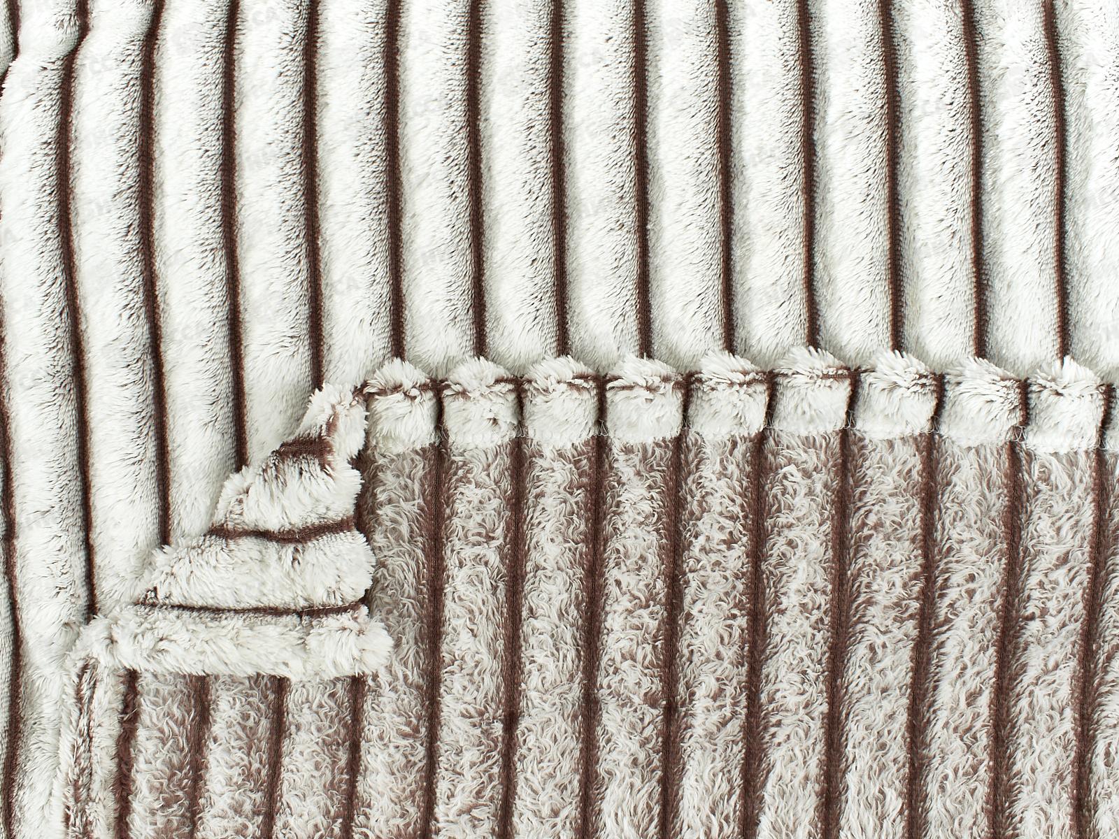 Плед Велсофт 150*200 006 MARE Полоска Коричневый