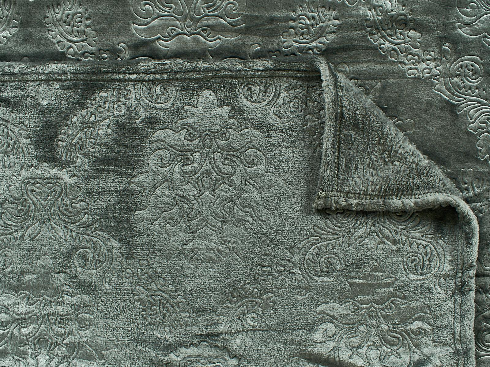 Плед Велсофт 150*200 098 OPE Узоры Серый