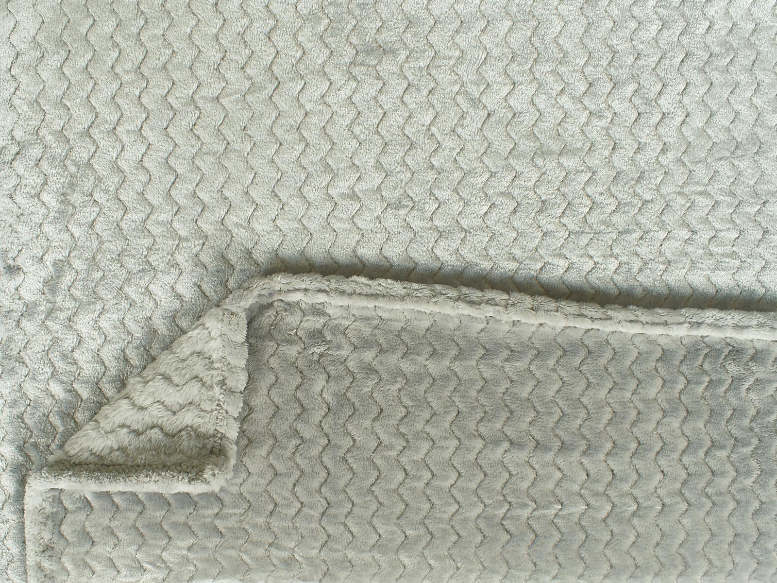 Плед Велсофт 150*200 009 RPN Зигзаг серый