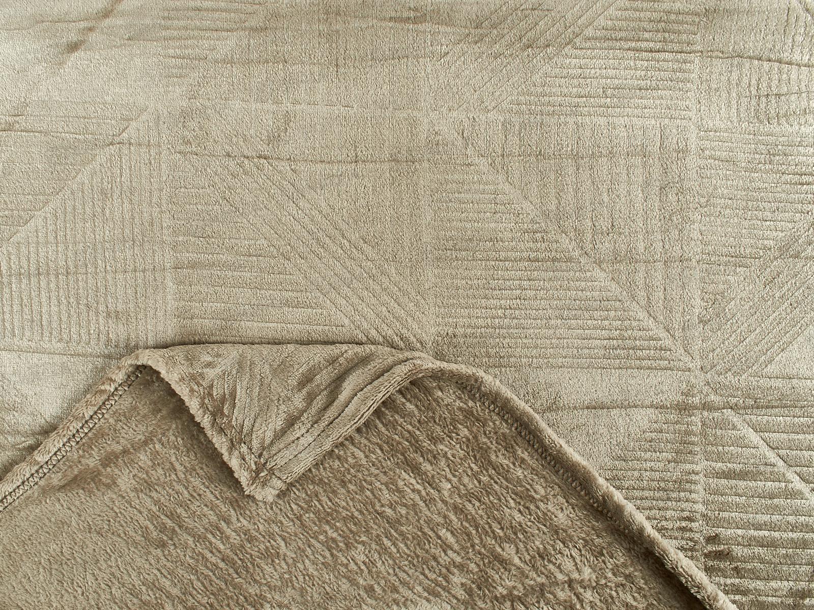 Плед Велсофт 180*200 17-1316 Светло-коричневый