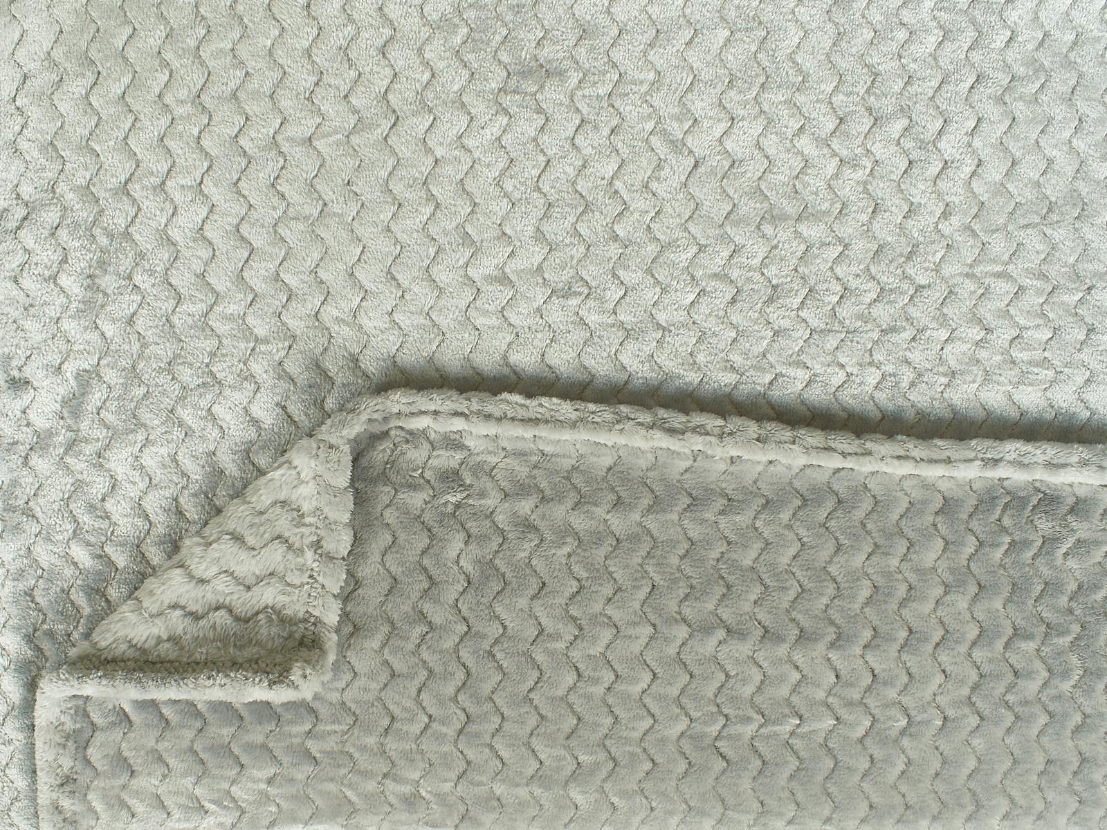 Плед Велсофт 180*200 009 RPN Зигзаг Серый