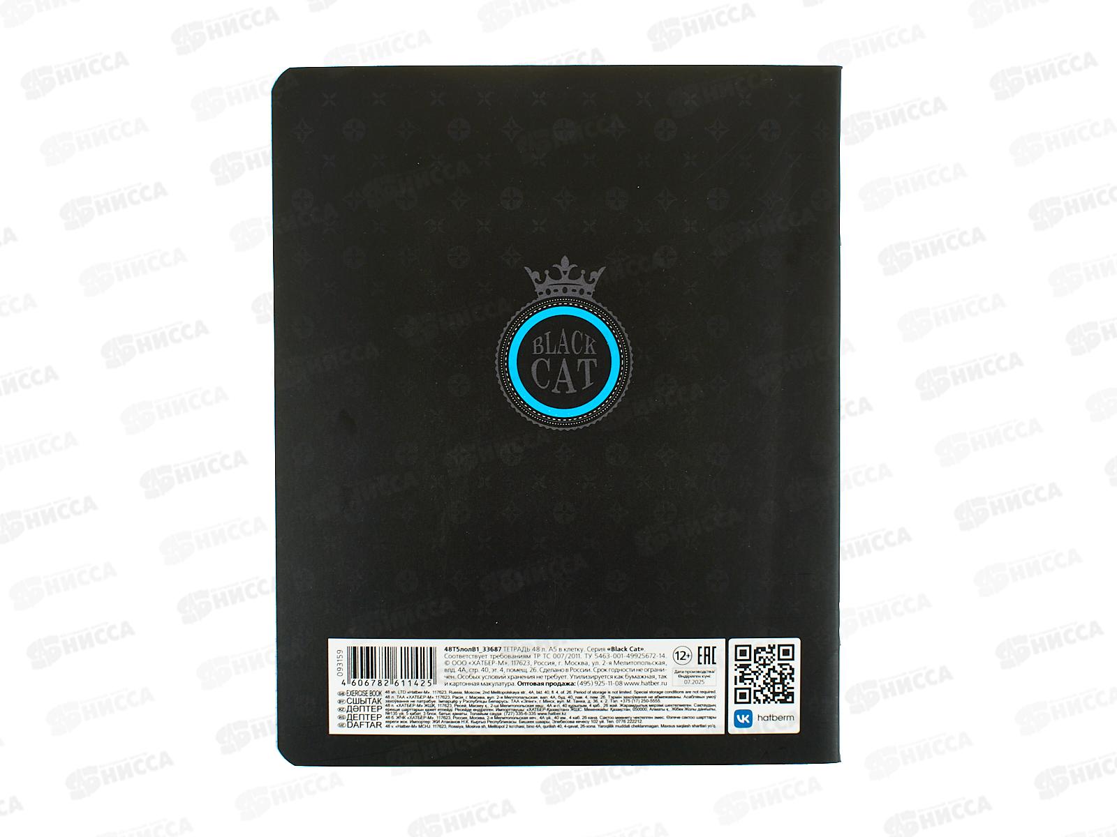 Тетрадь 48л кл. Hatber Black Cat 093159 *5/60